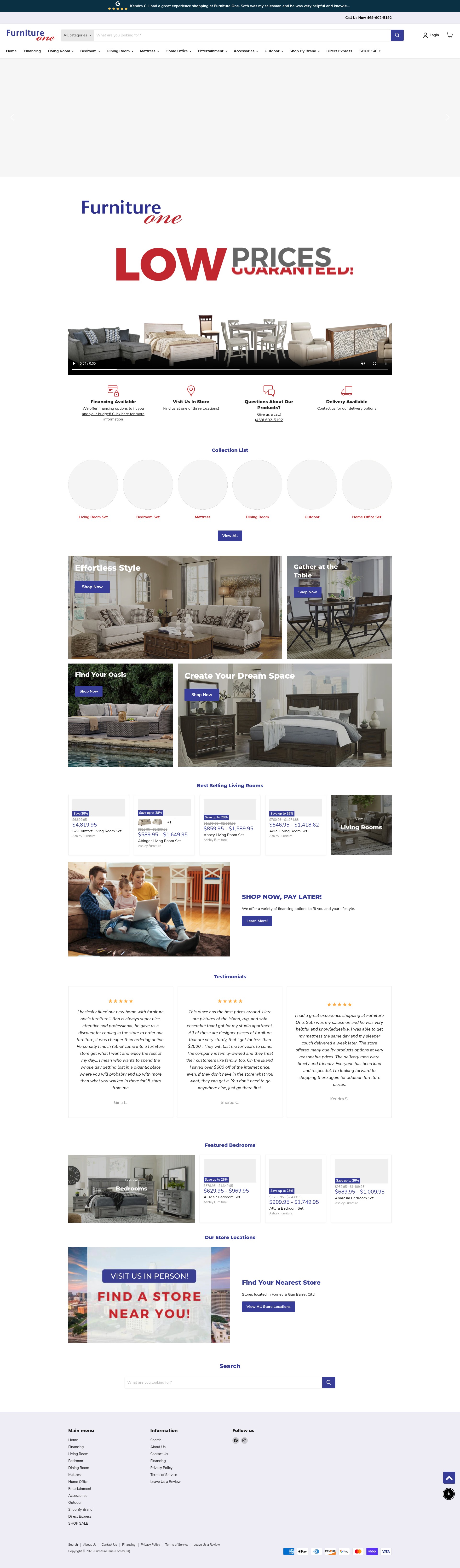 Screenshot of furnitureone.net