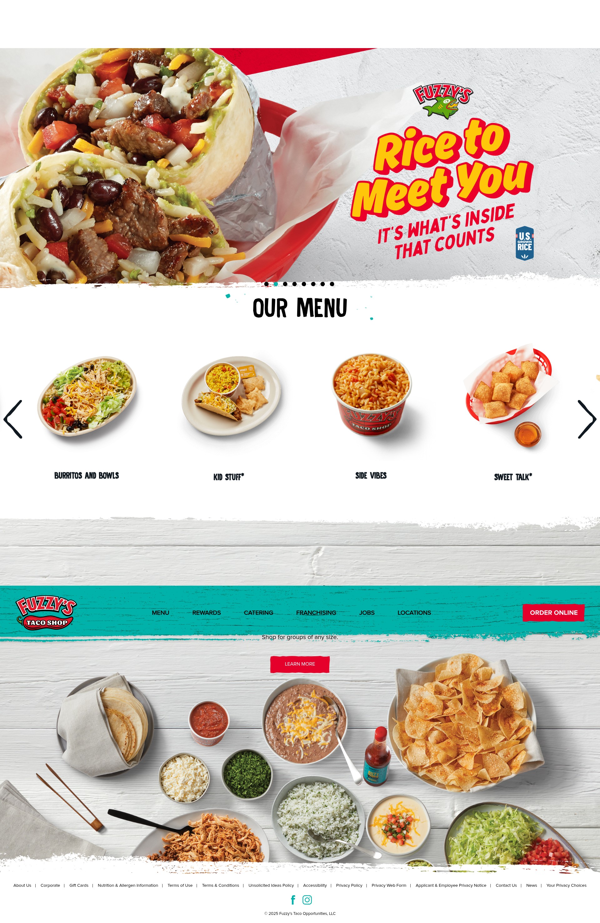 Screenshot of fuzzystacoshop.com