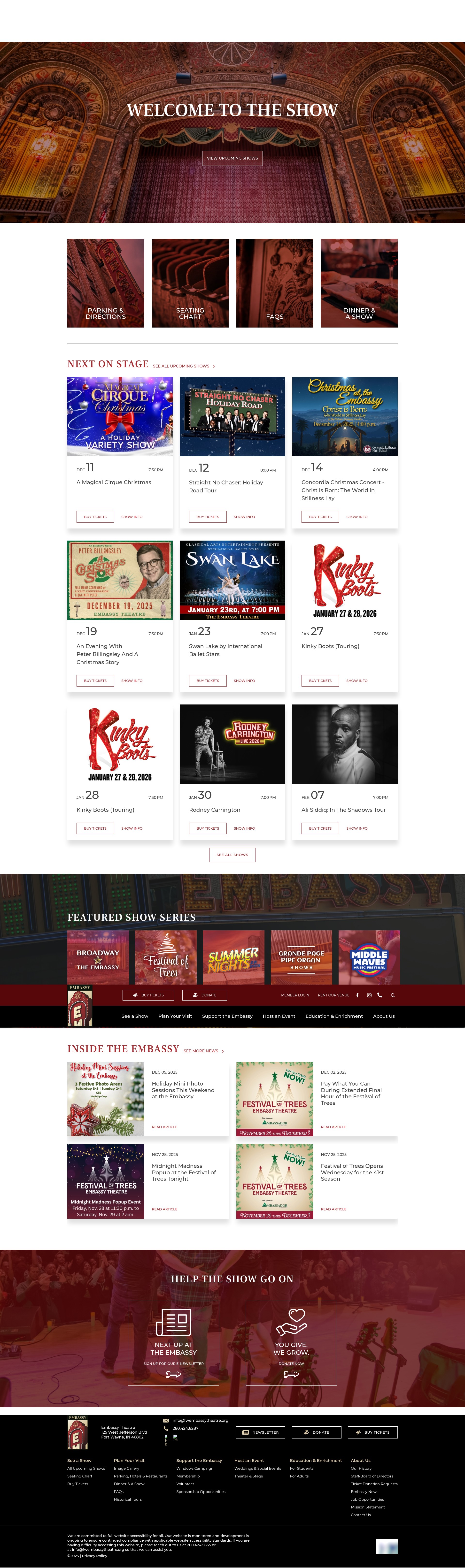 Screenshot of fwembassytheatre.org