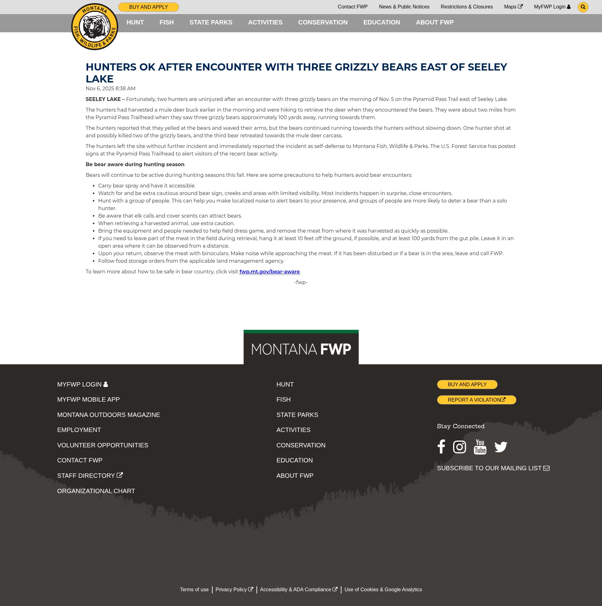 Screenshot of fwp.mt.gov