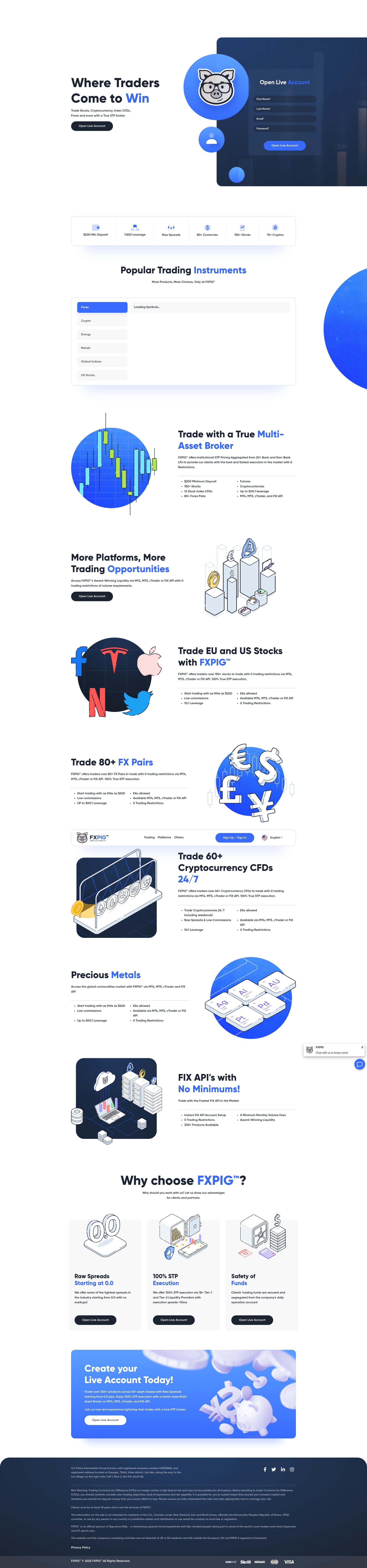Screenshot of fxpig.com