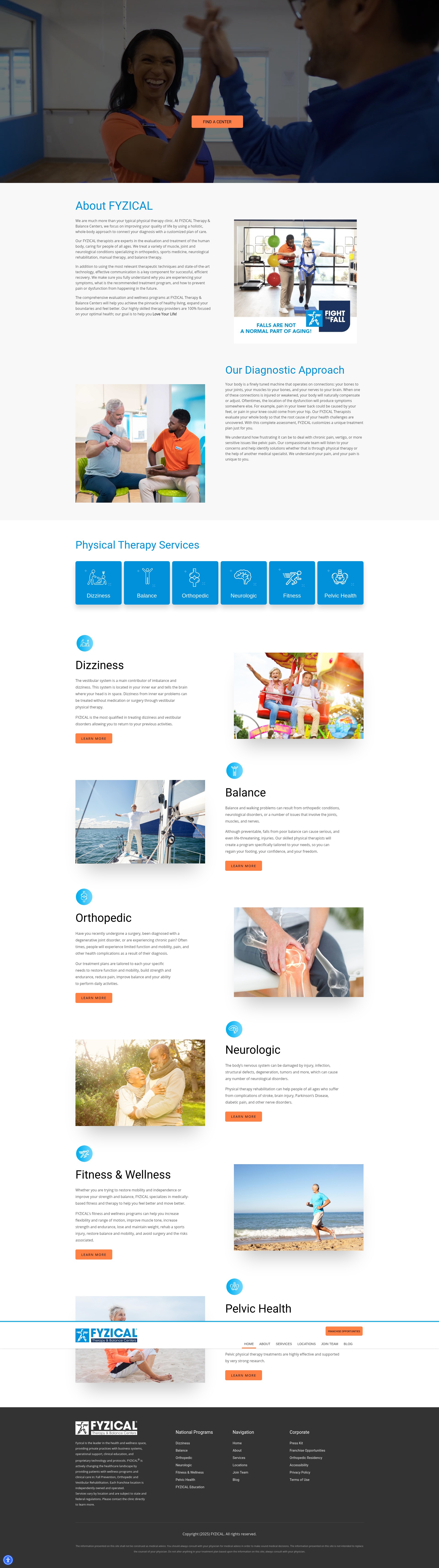 Screenshot of fyzical.com