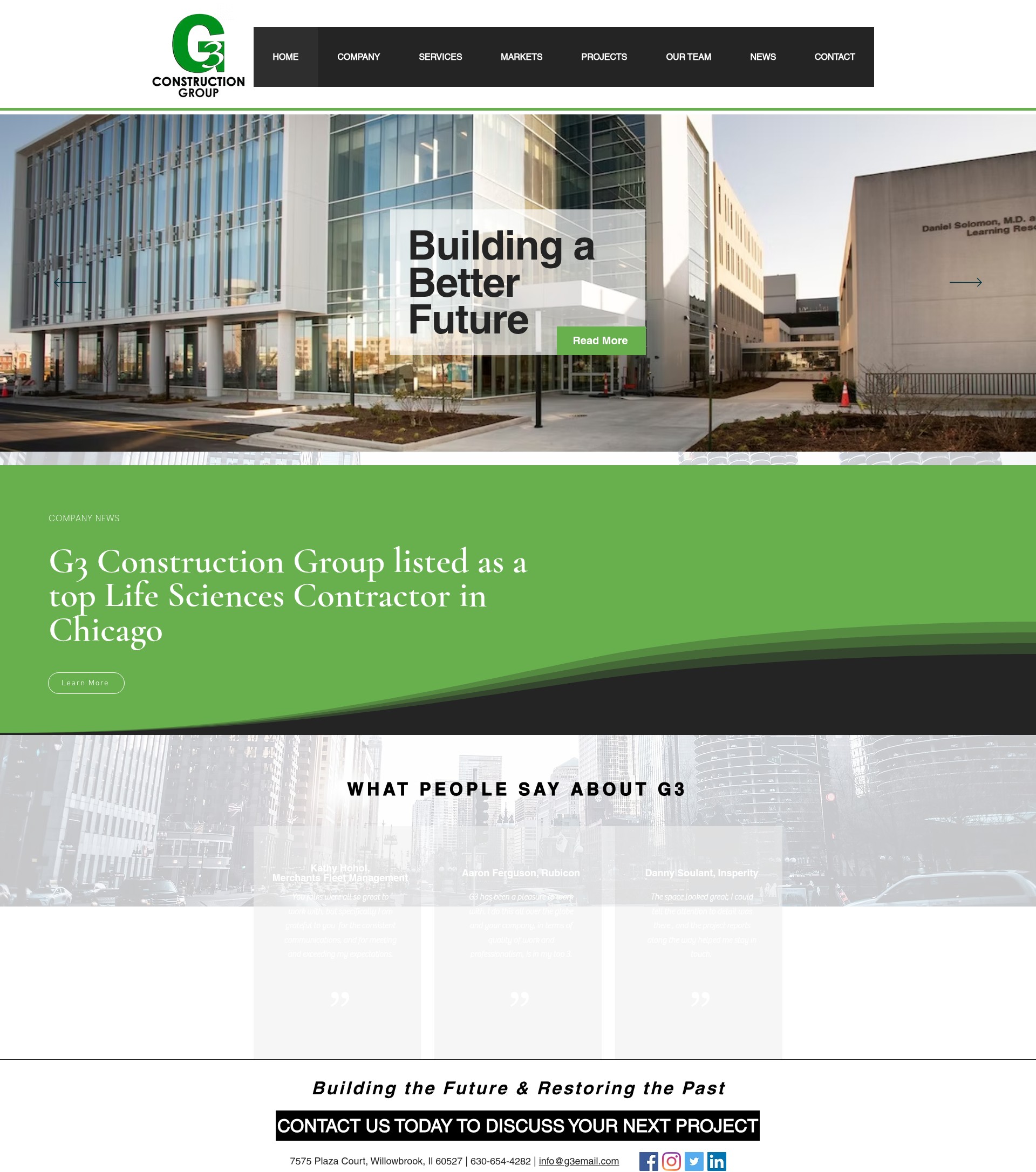 Screenshot of g3constructiongroup.com