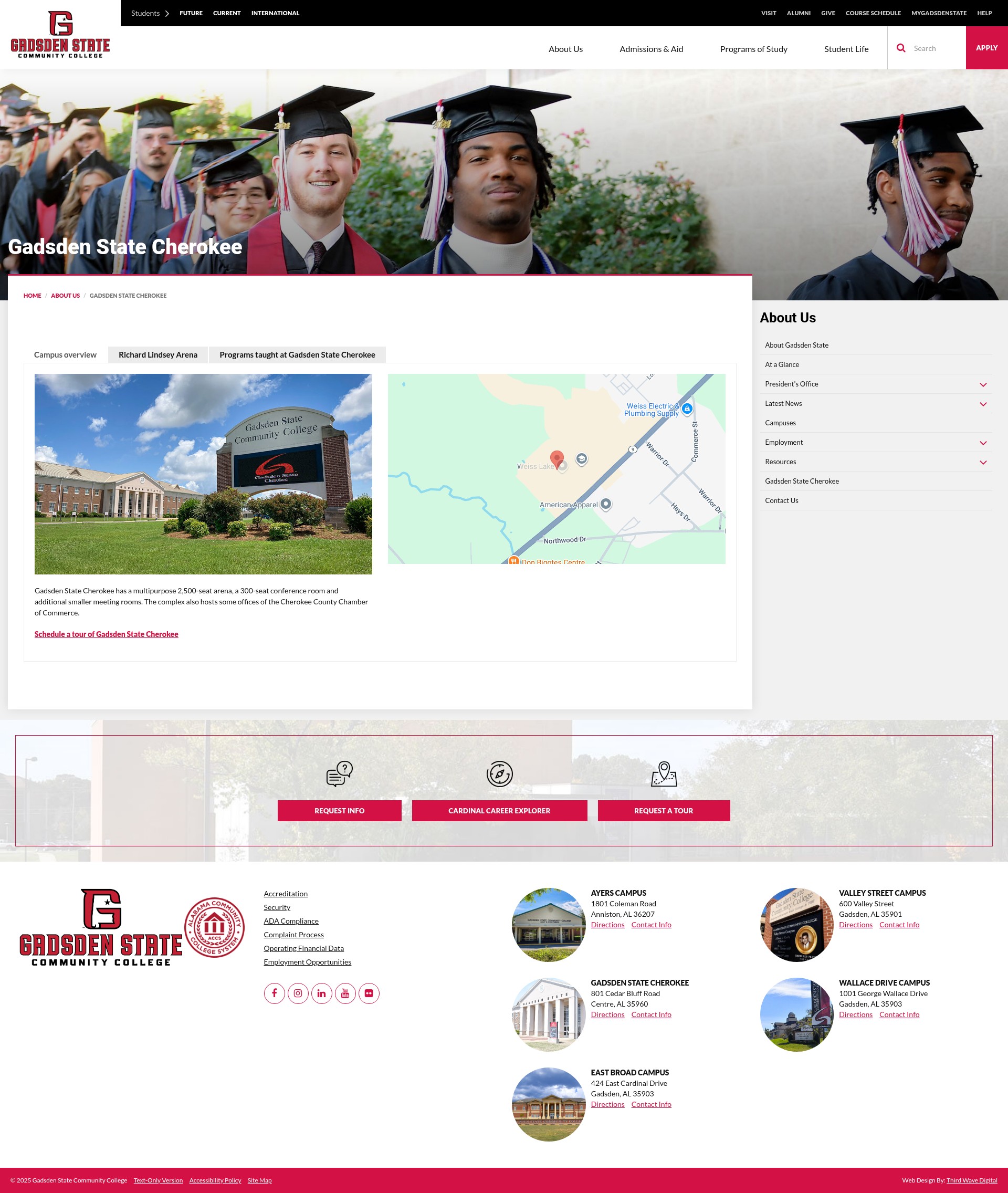 Screenshot of gadsdenstate.edu