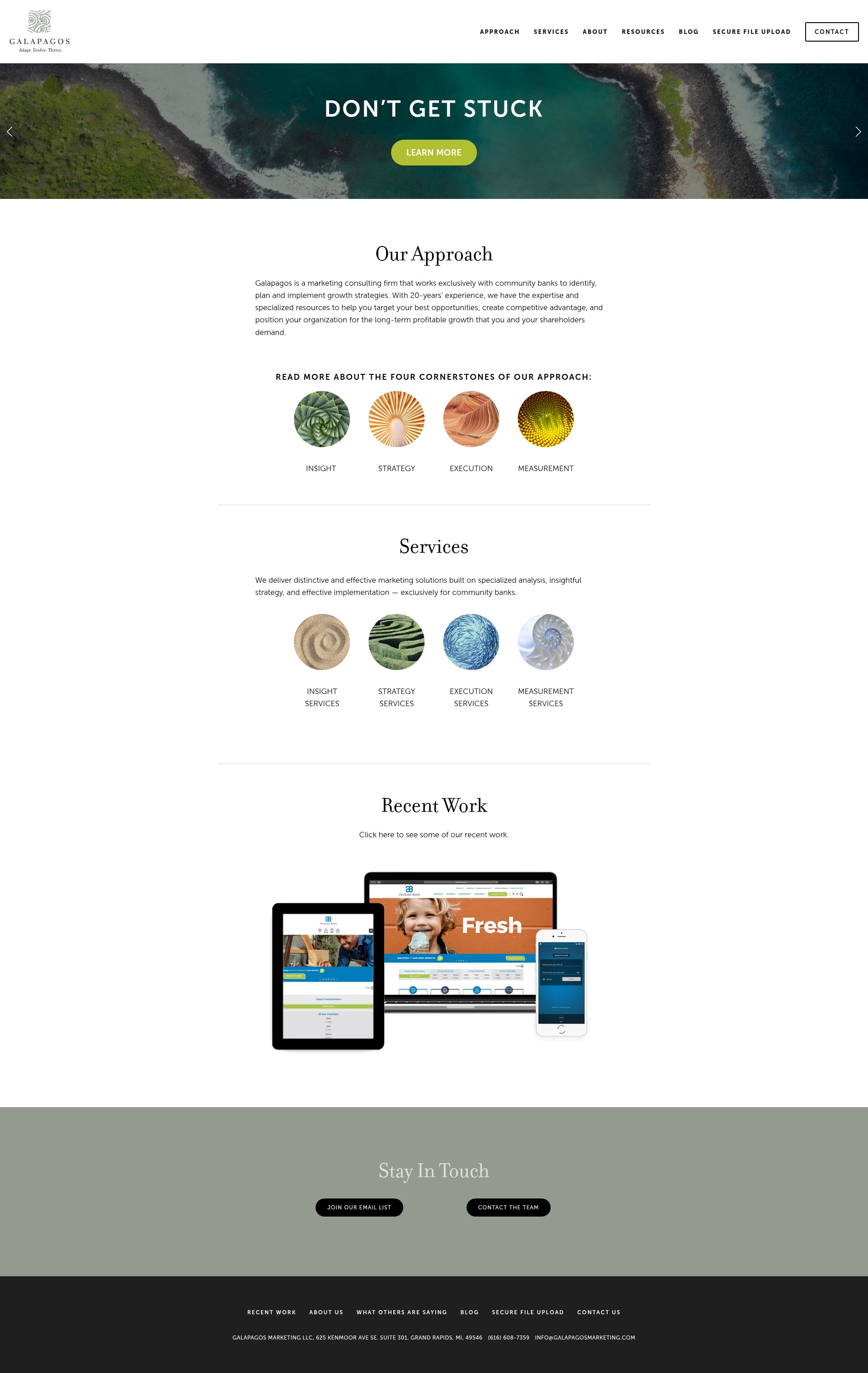 Screenshot of galapagosmarketing.com