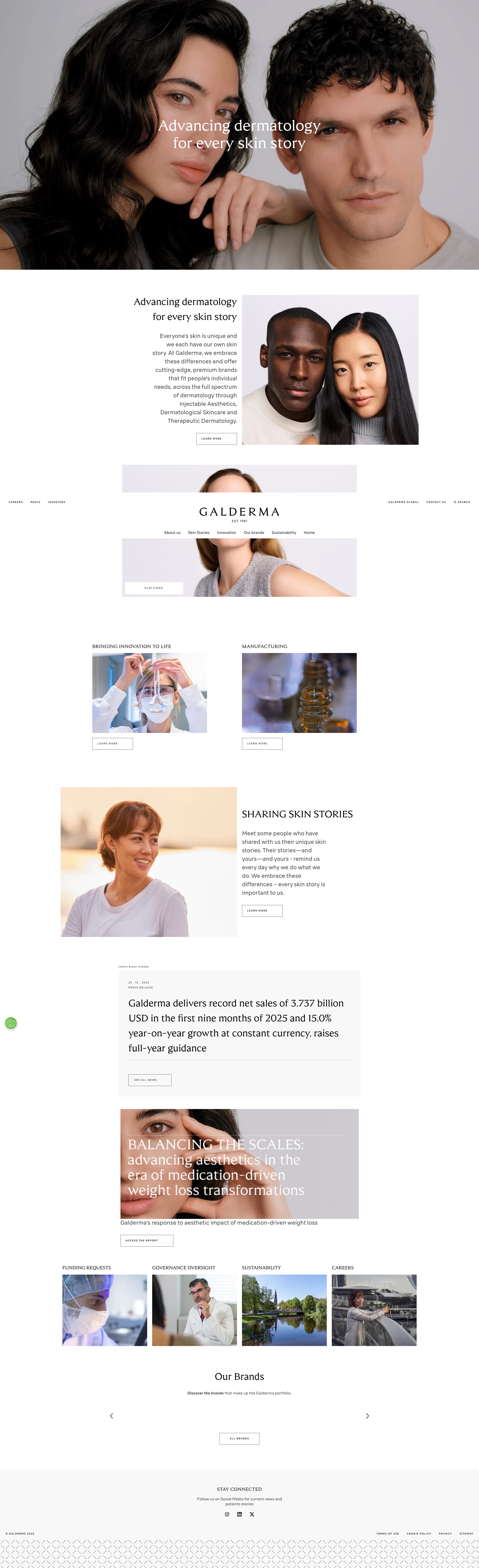 Screenshot of galderma.com