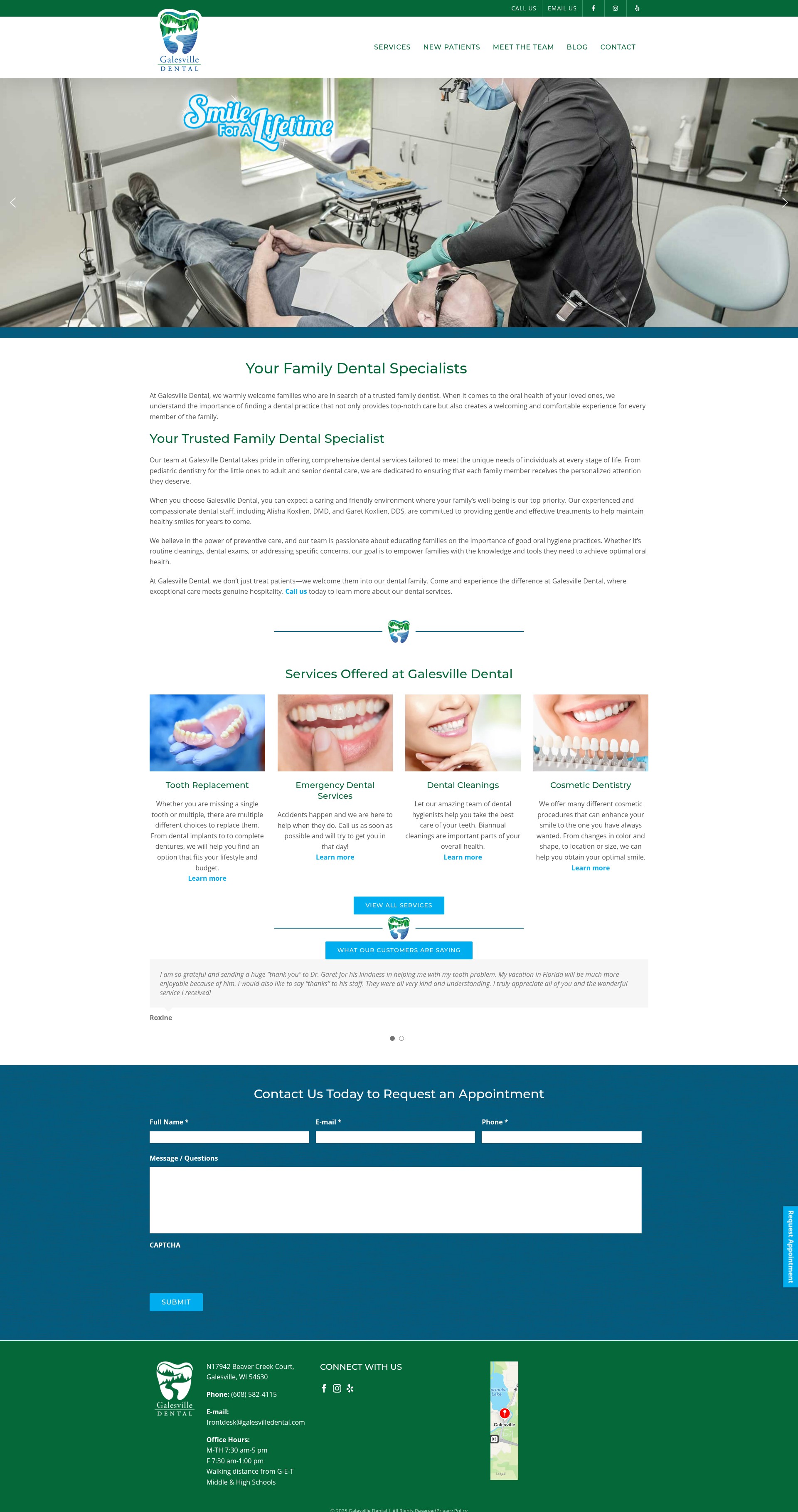 Screenshot of galesvilledental.com