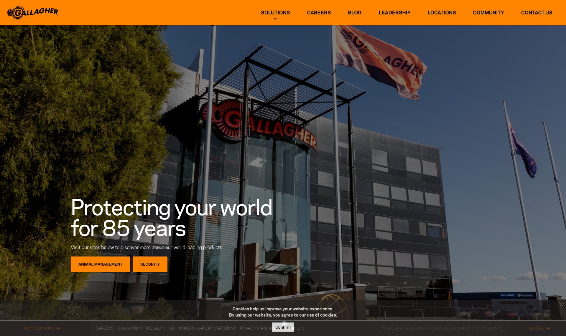Screenshot of gallagher.com