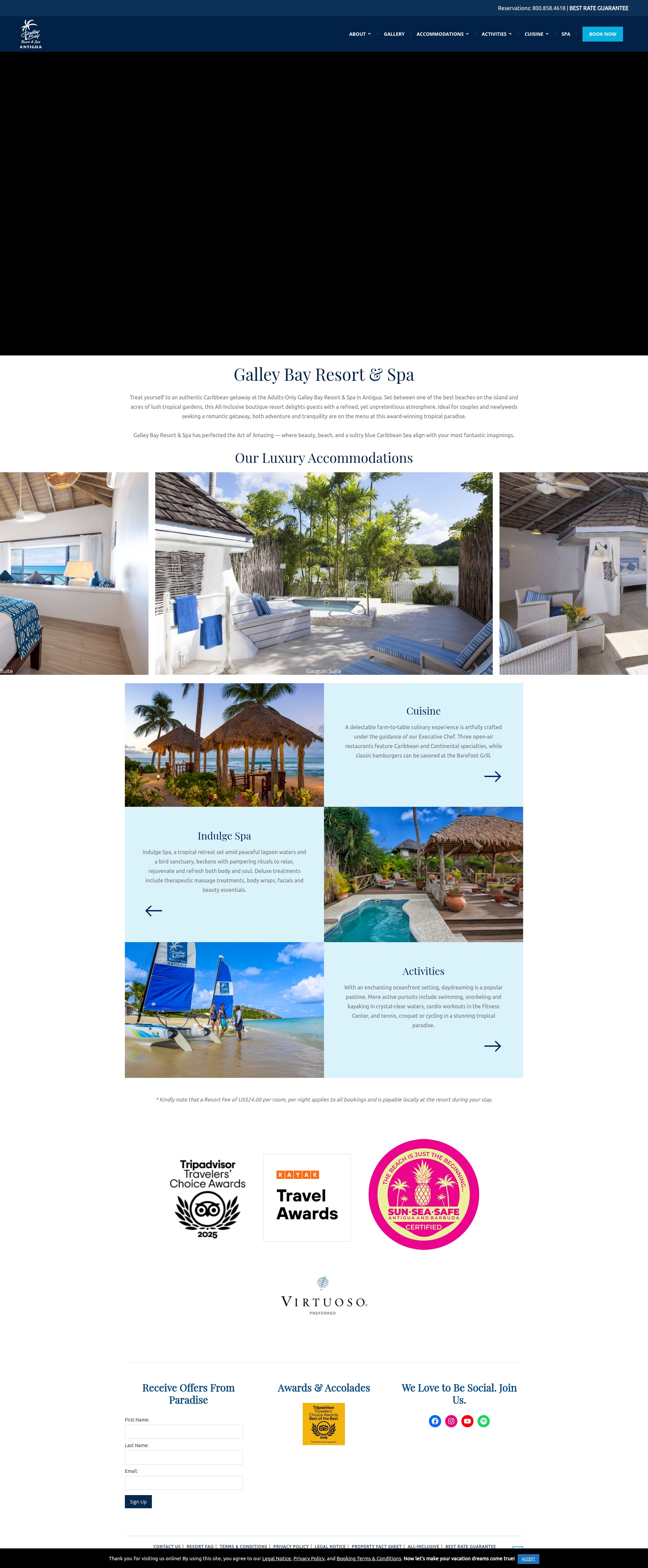 Screenshot of galleybayresort.com