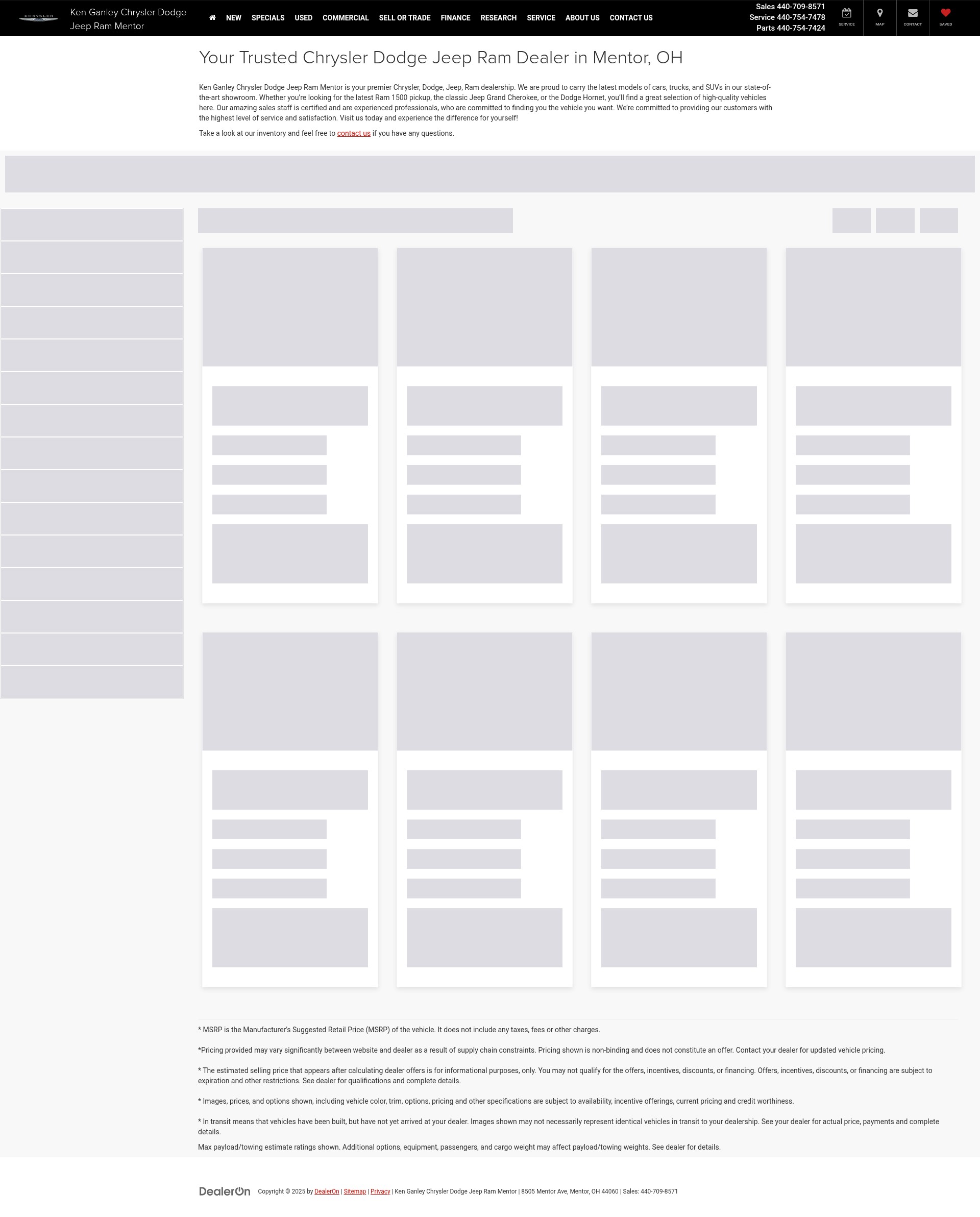 Screenshot of ganleyvillagechryslerdodgeram.com