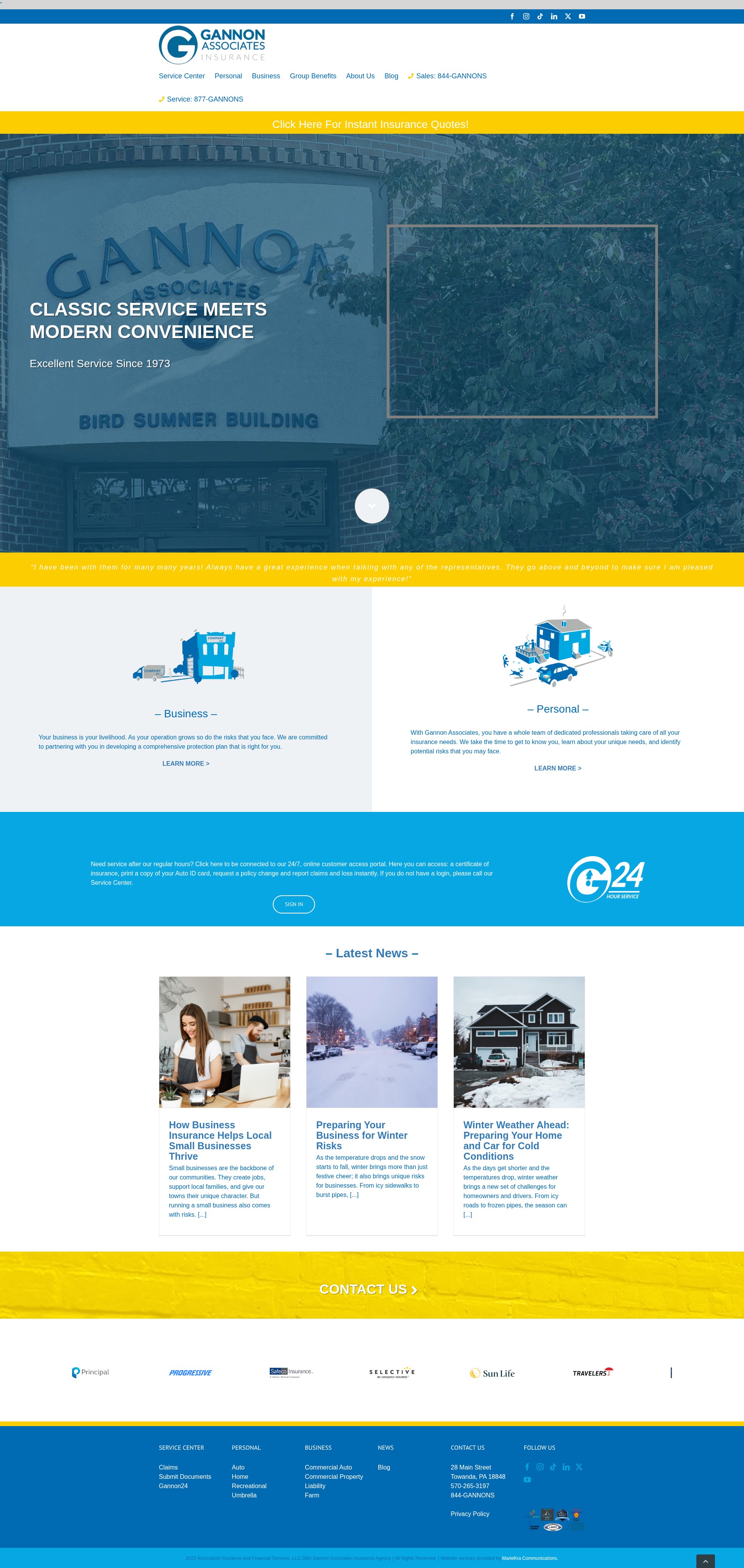 Screenshot of gannonassociates.com