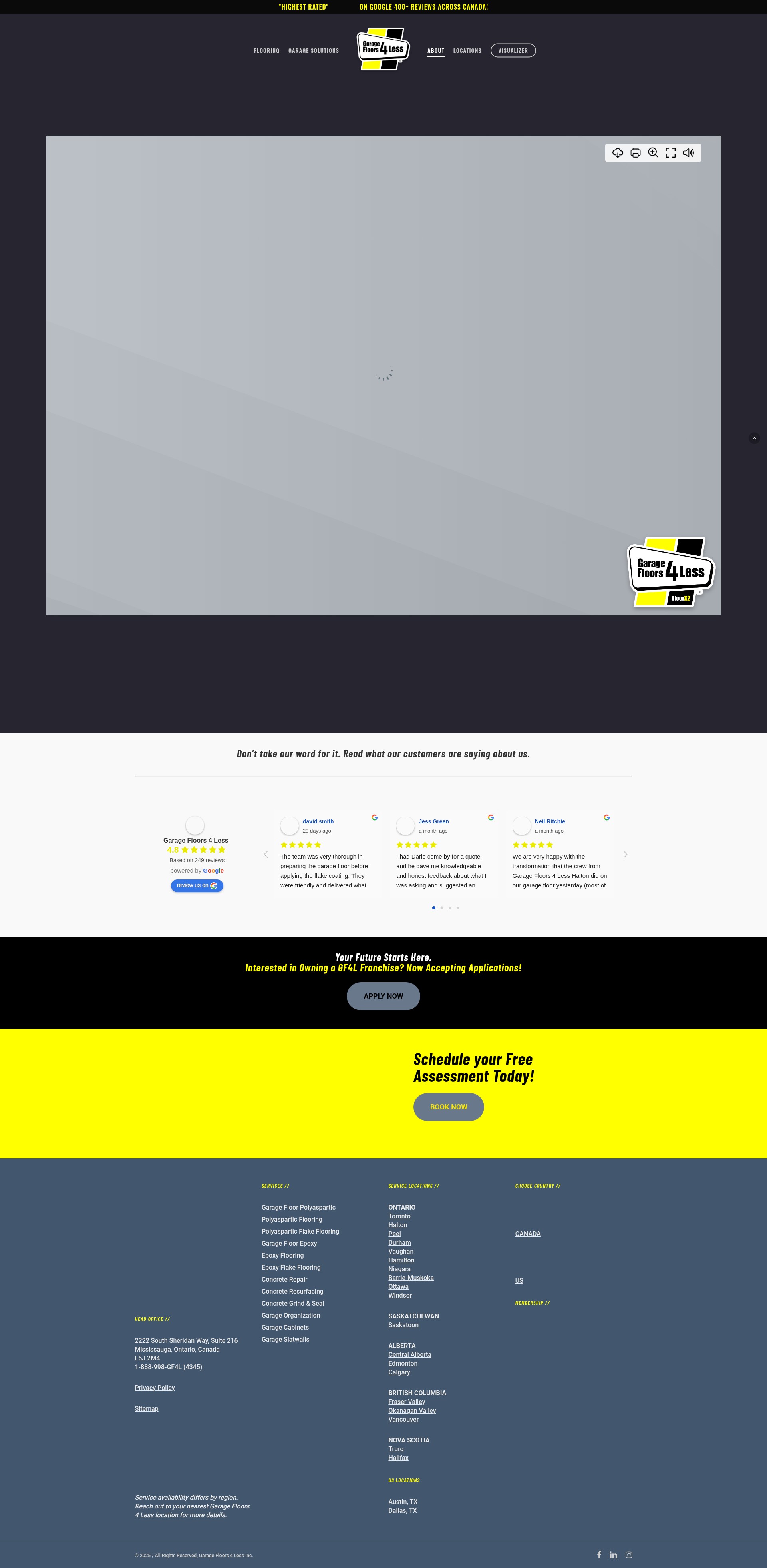 Screenshot of garagefloors4less.com