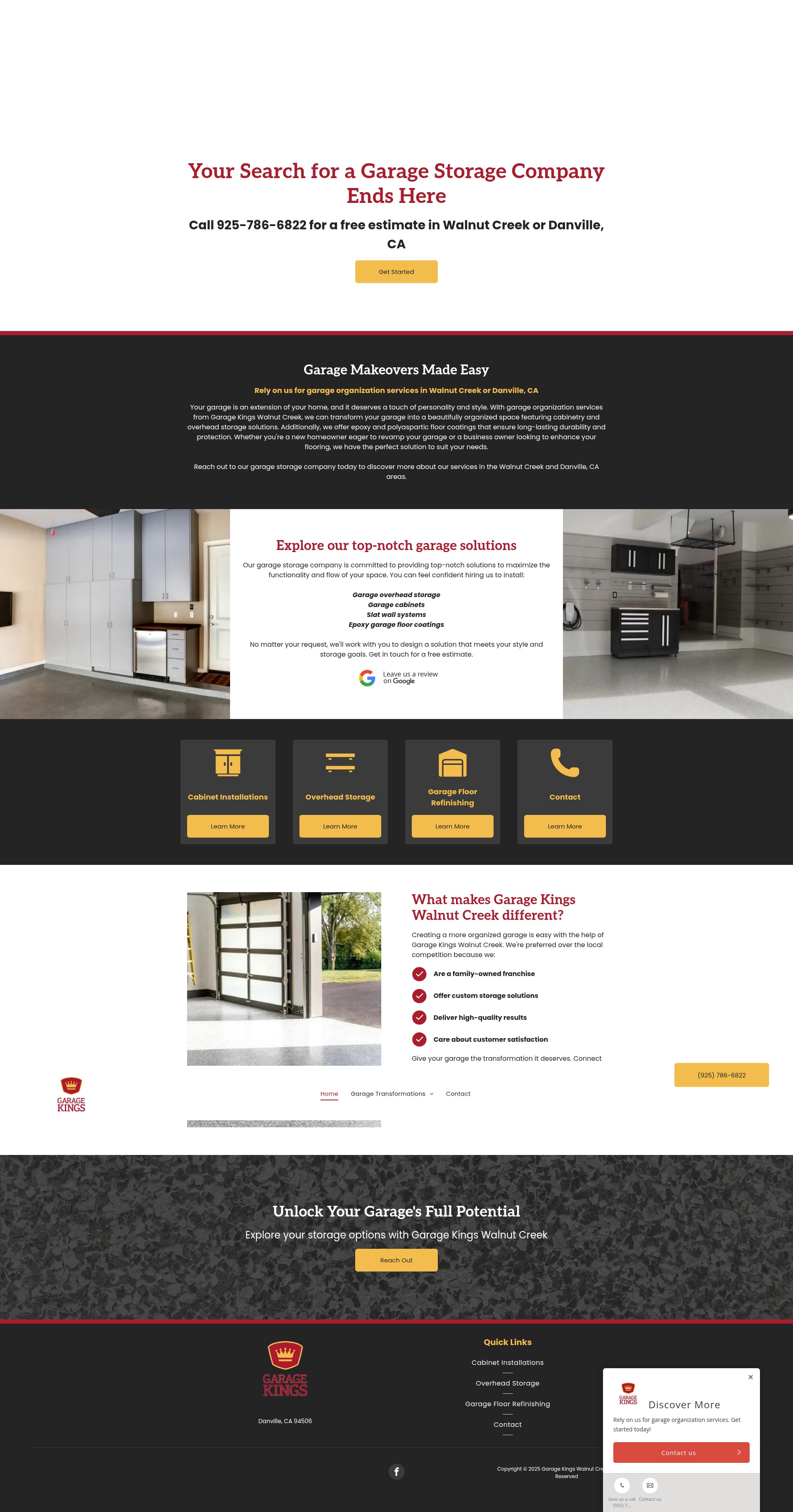Screenshot of garagekingsbayarea.net