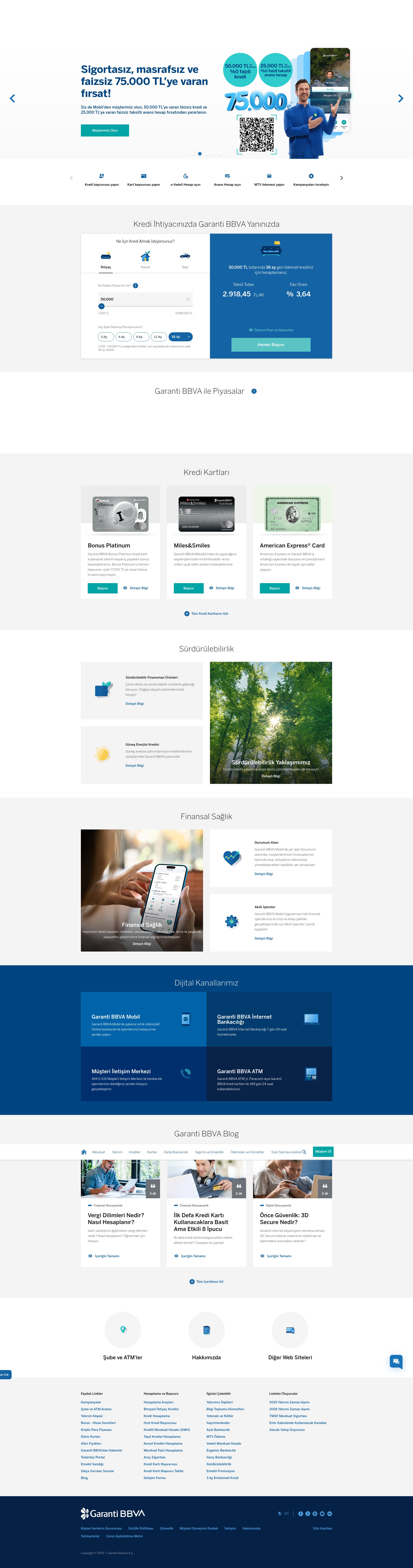 Screenshot of garantibbva.com.tr