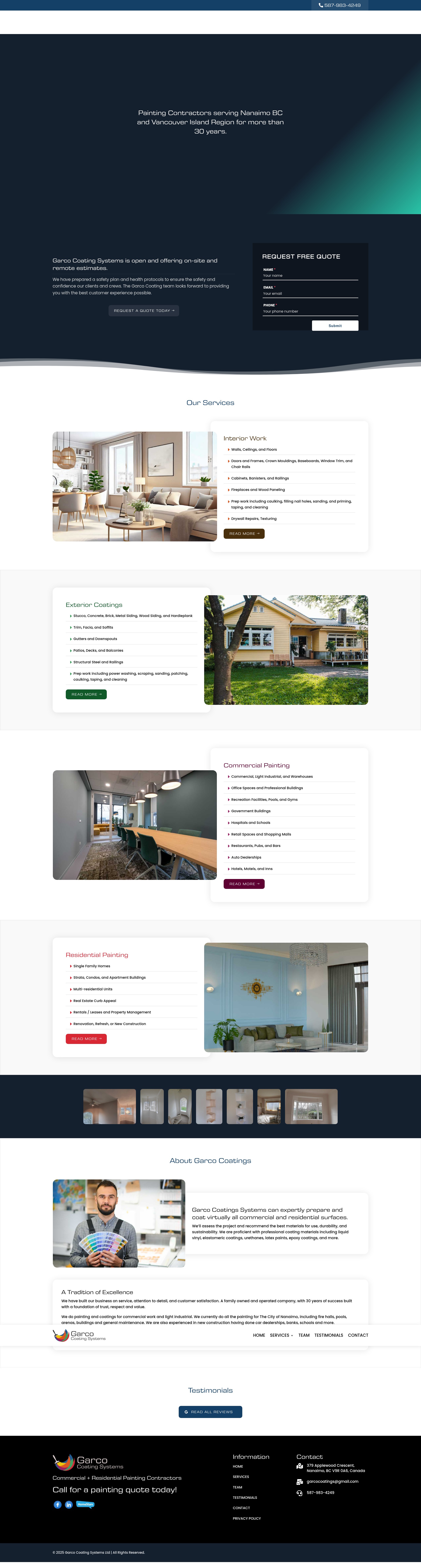 Screenshot of garcocoatings.com