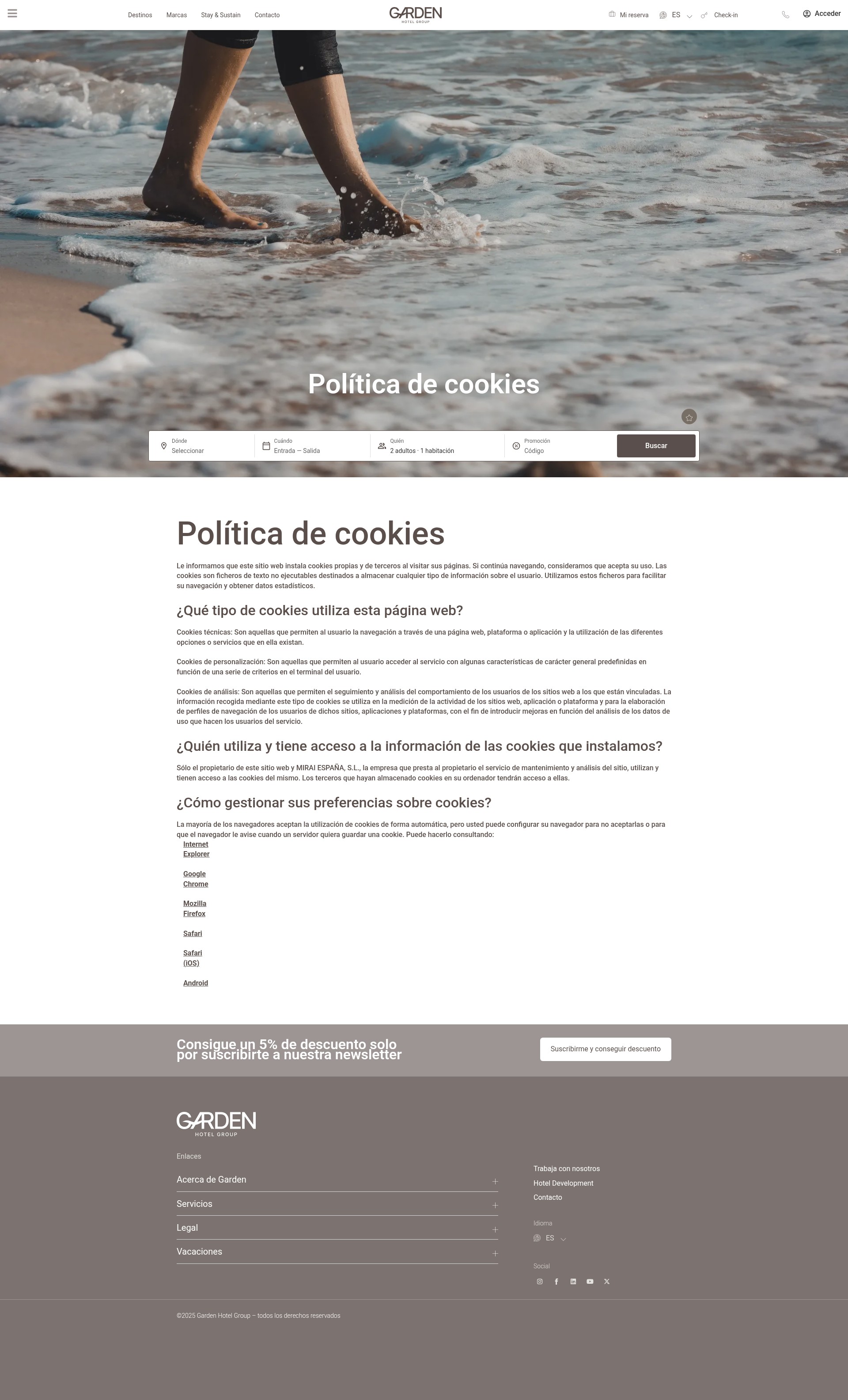 Screenshot of gardenhotels.com