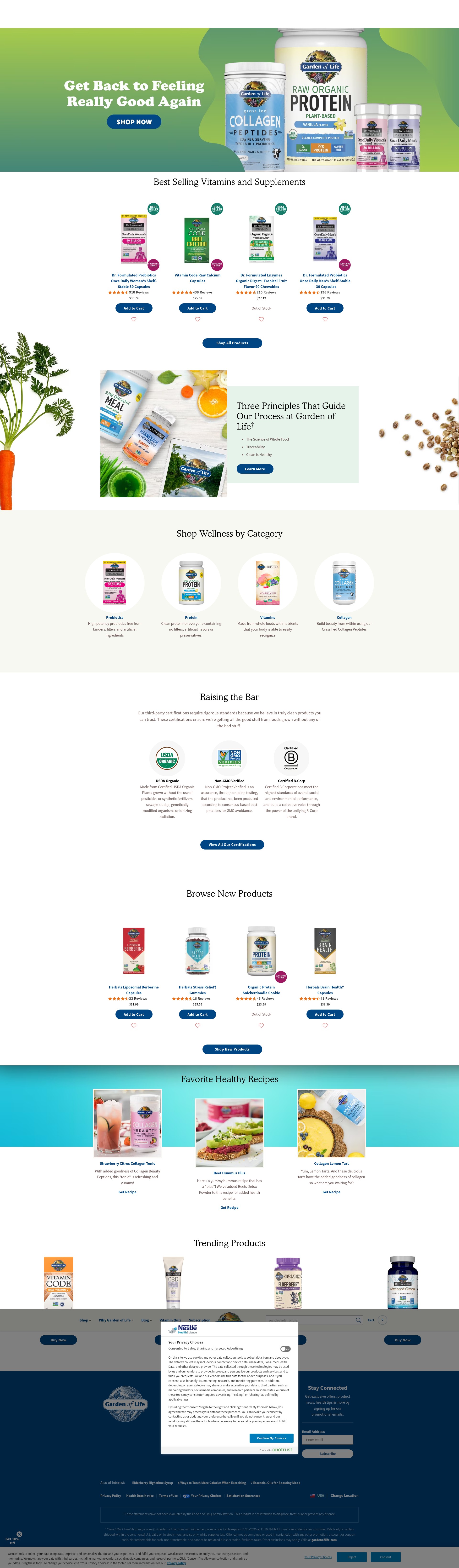 Screenshot of gardenoflife.com