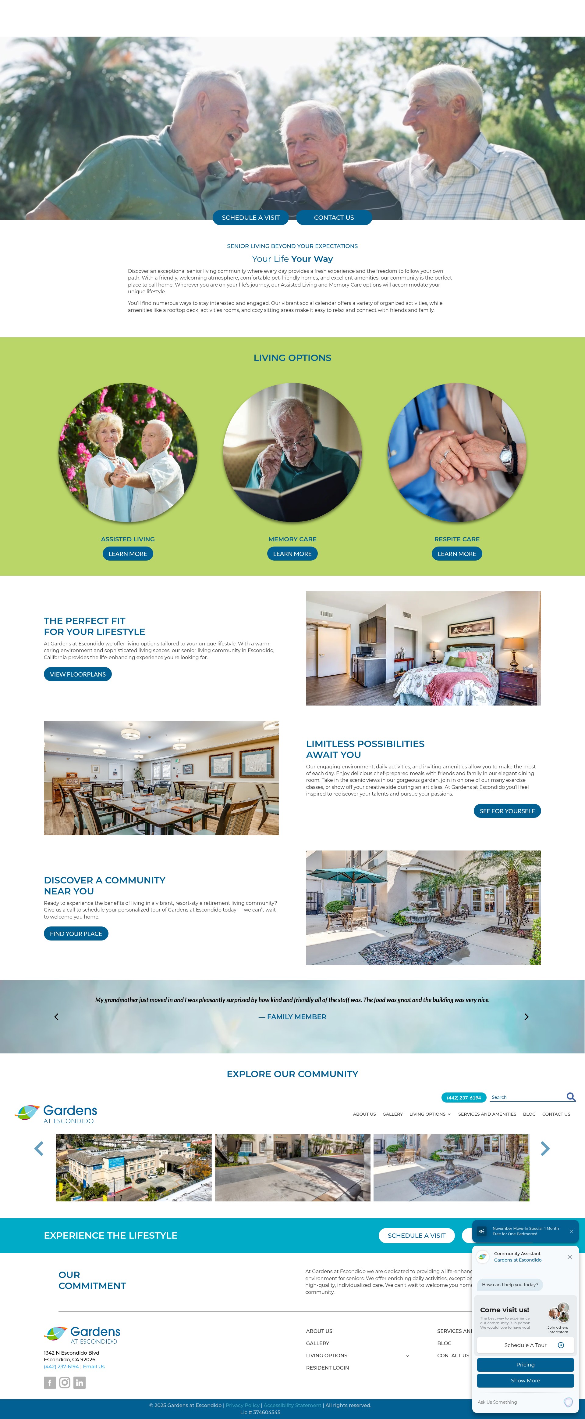 Screenshot of gardensatescondido.com