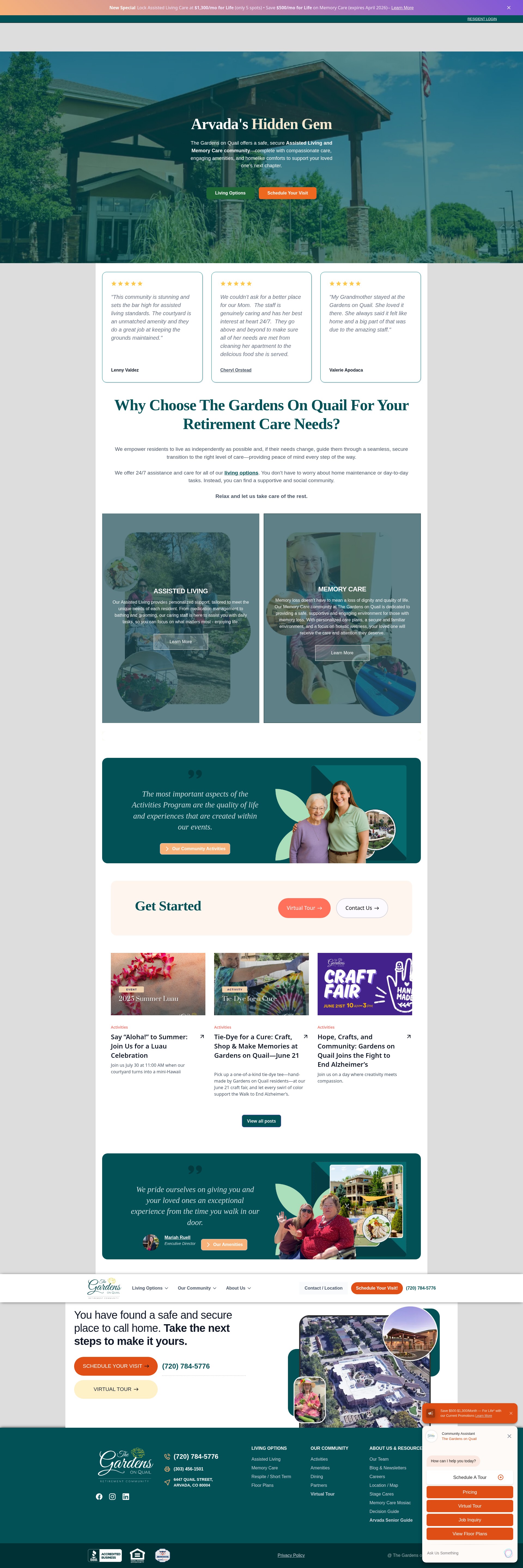 Screenshot of gardensonquail.com