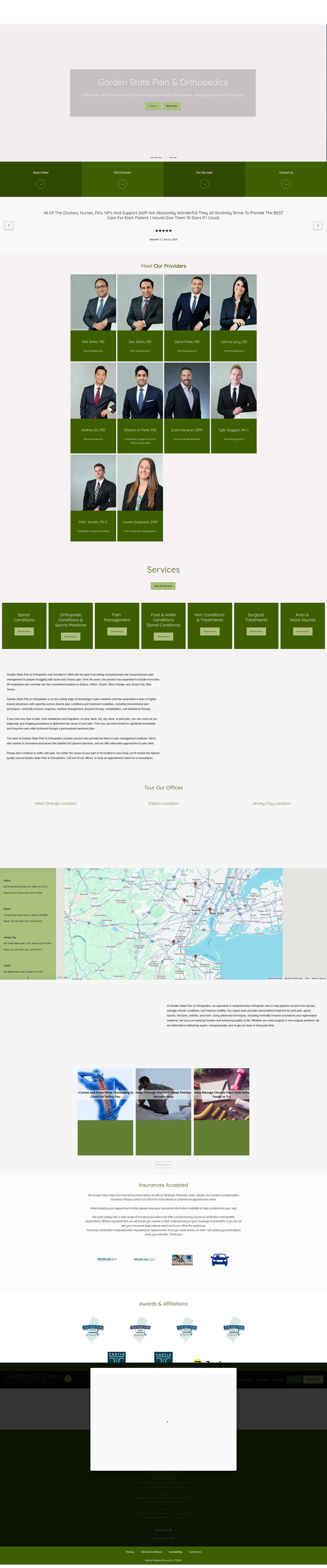 Screenshot of gardenstatepain.com