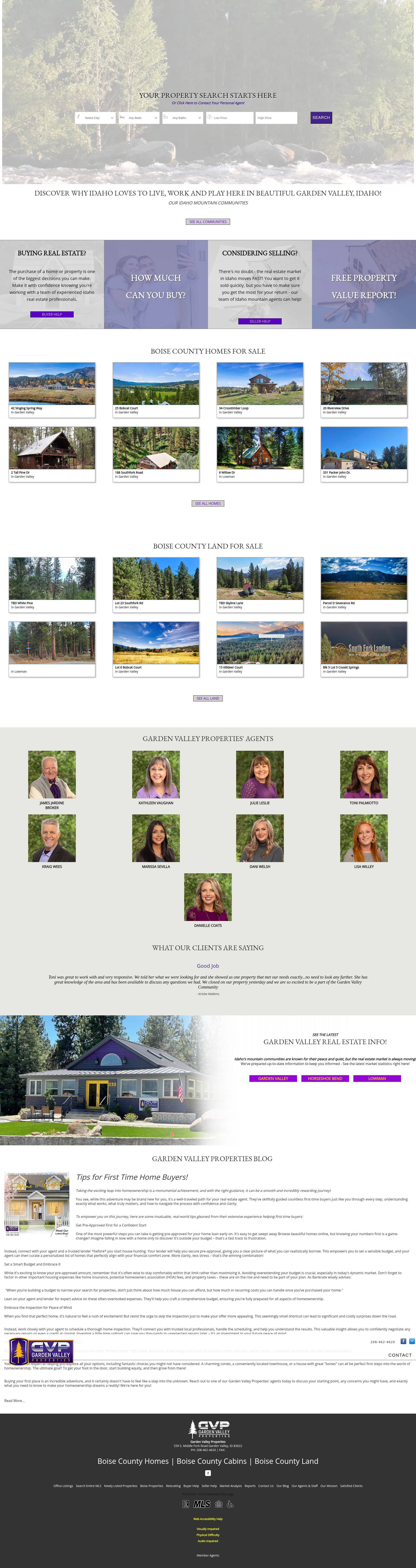 Screenshot of gardenvalleyproperties.com