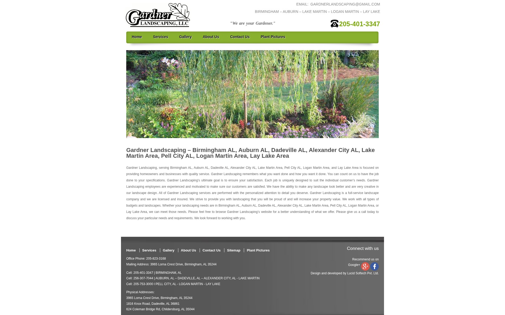 Screenshot of gardnerlandscapingllc.com