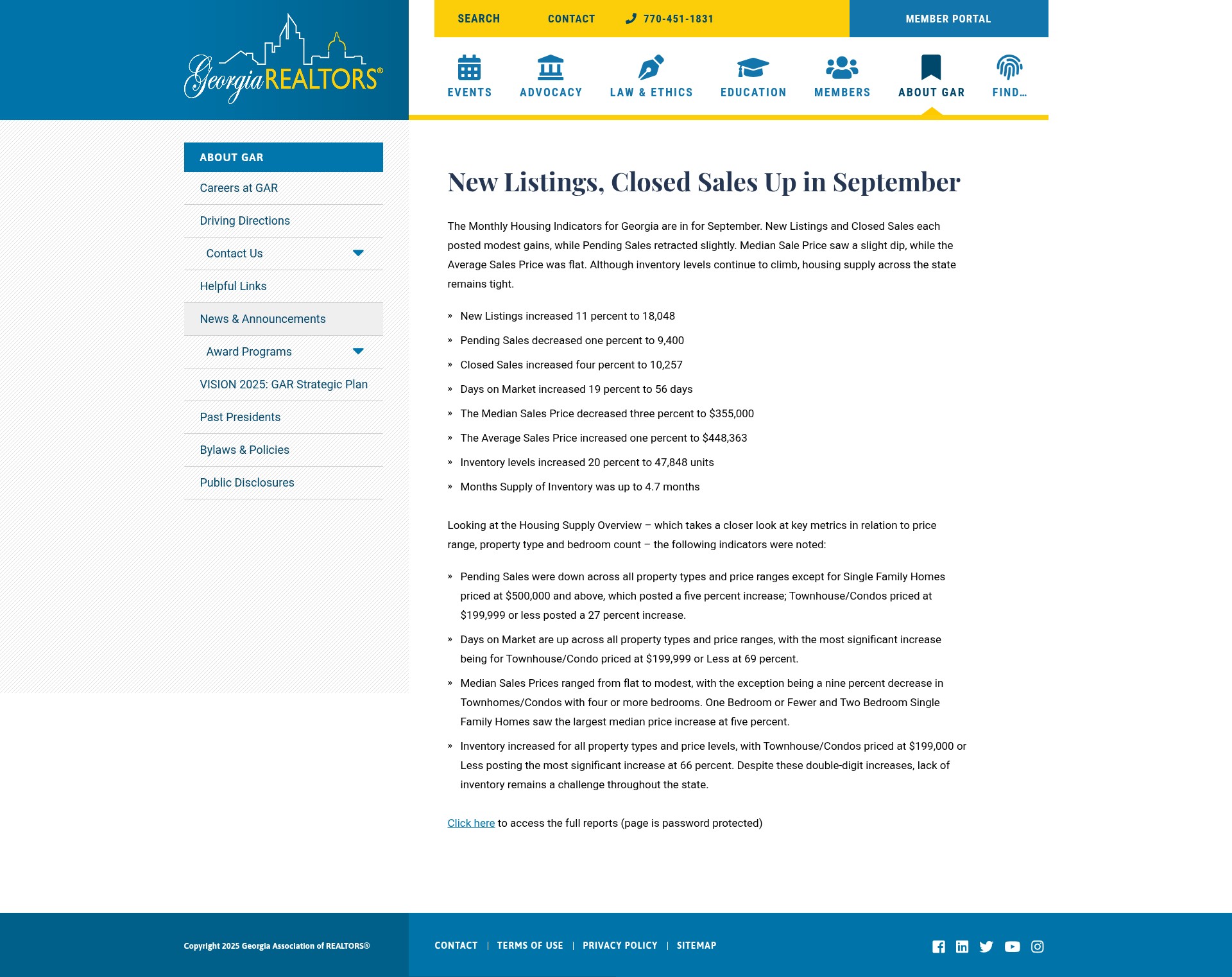 Screenshot of garealtor.com