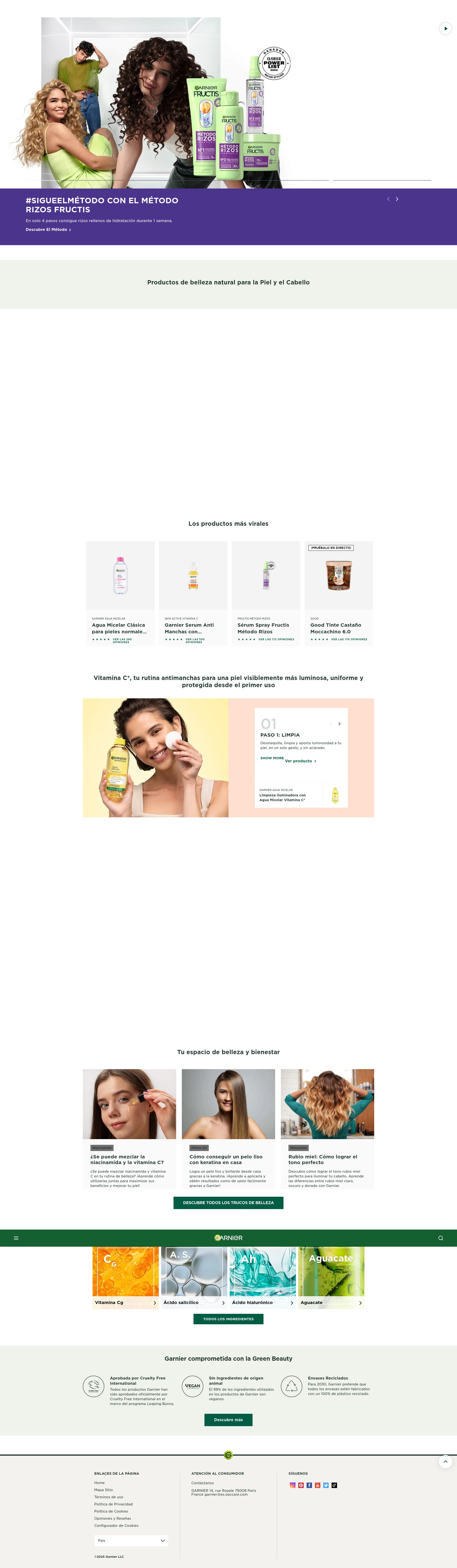 Screenshot of garnier.es