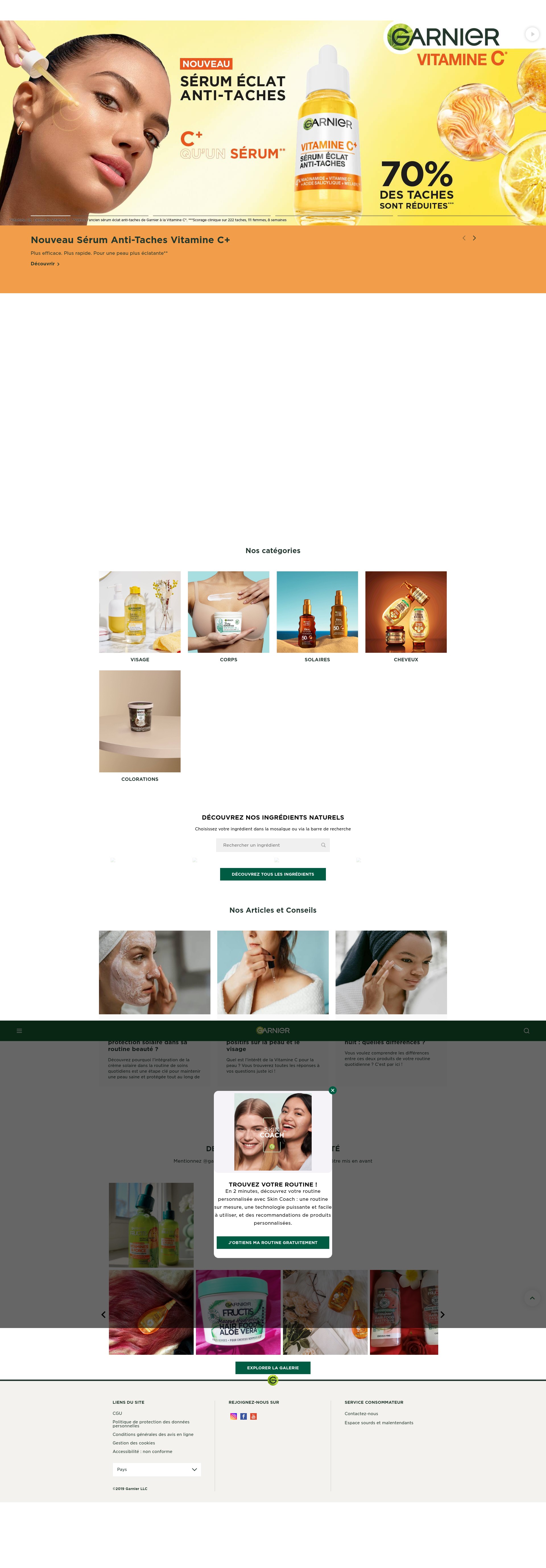 Screenshot of garnier.fr