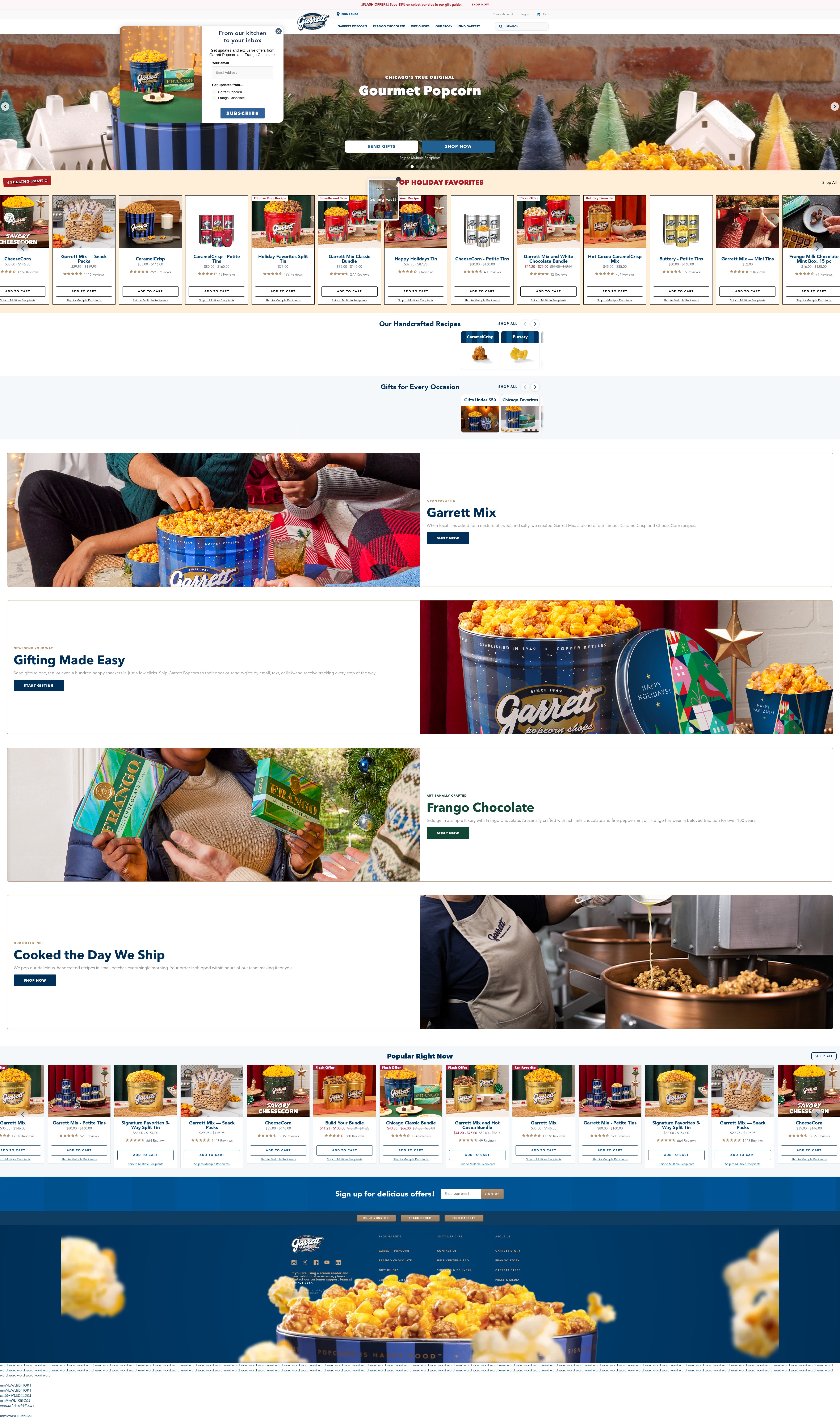 Screenshot of garrettpopcorn.com