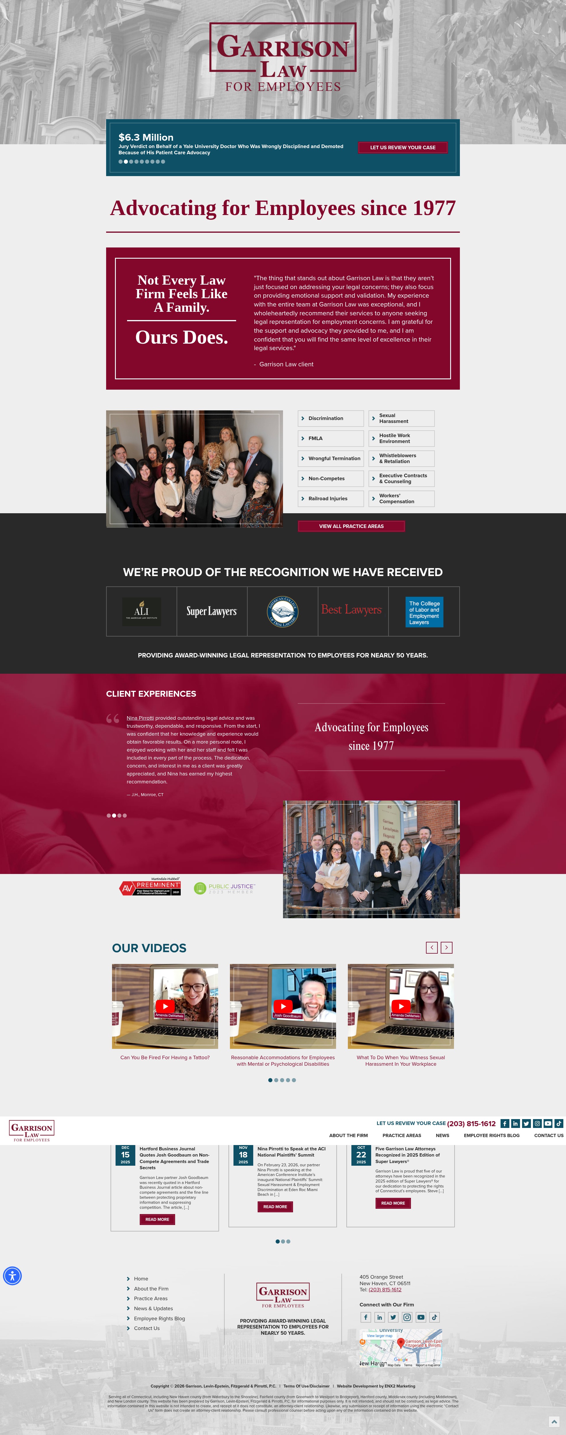 Screenshot of garrisonlaw.com