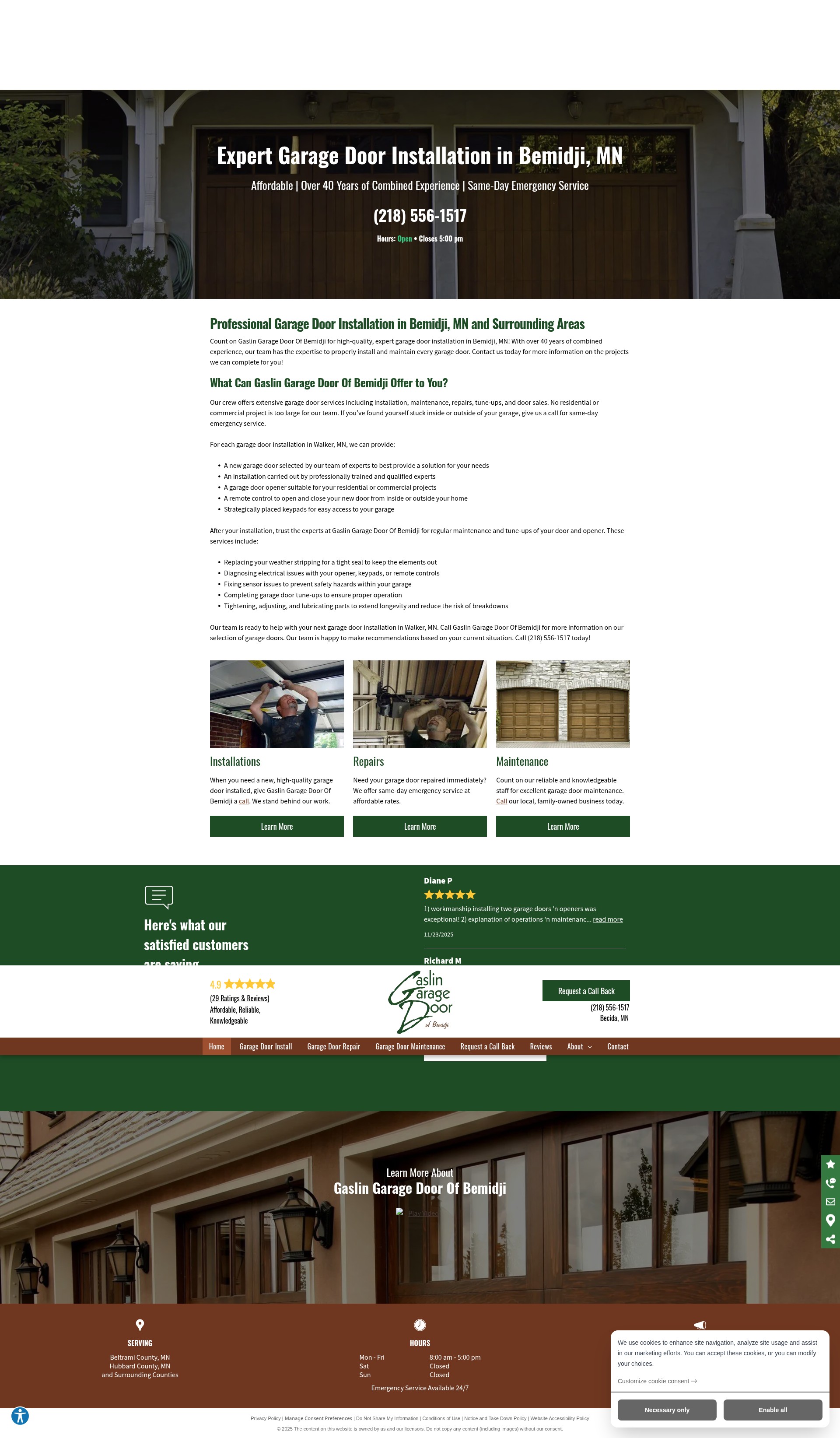 Screenshot of gaslingaragedoorofbemidji.com