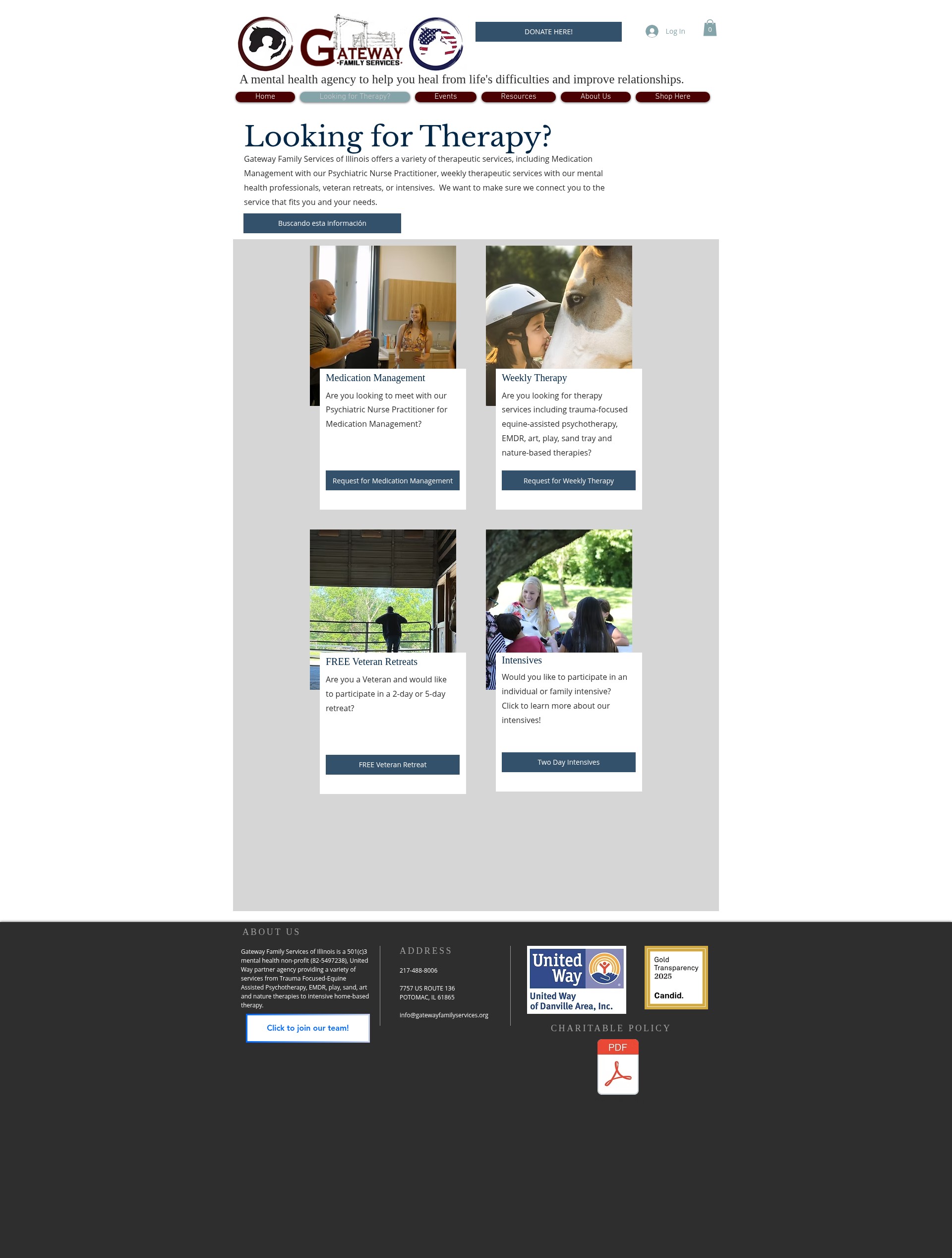 Screenshot of gatewayfamilyservices.org