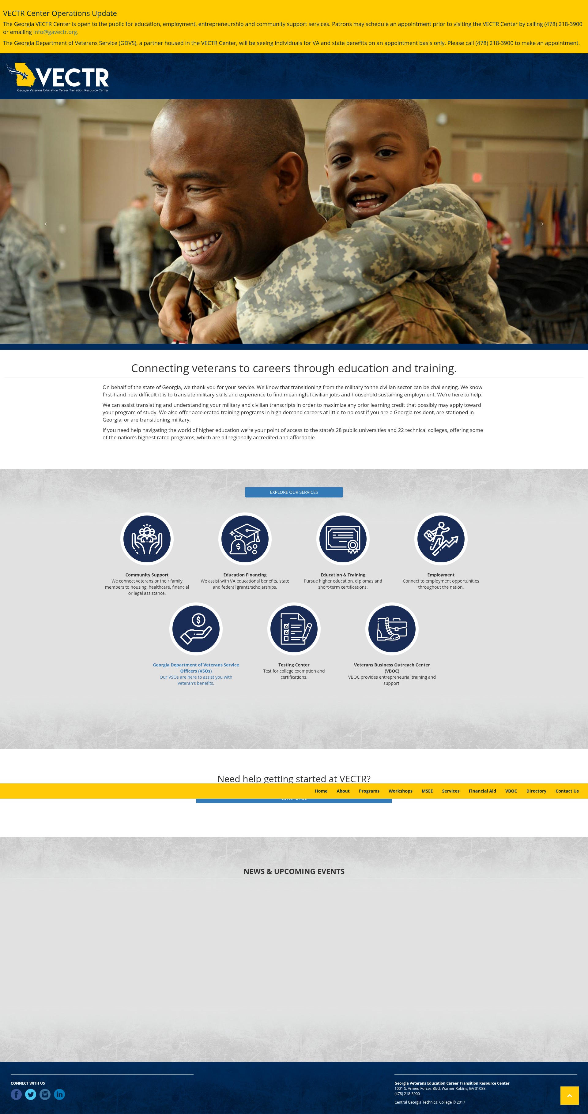 Screenshot of gavectr.org