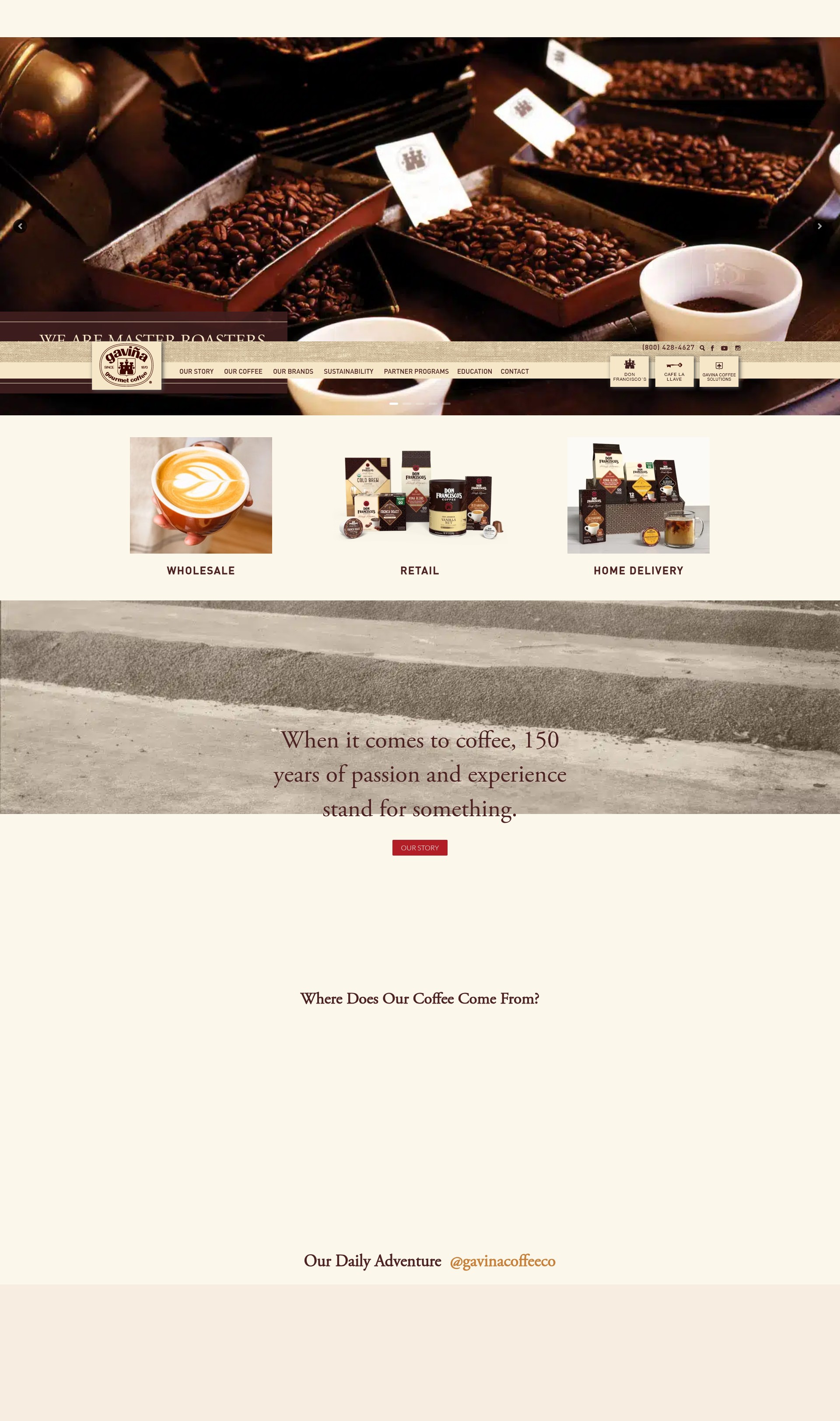 Screenshot of gavina.com