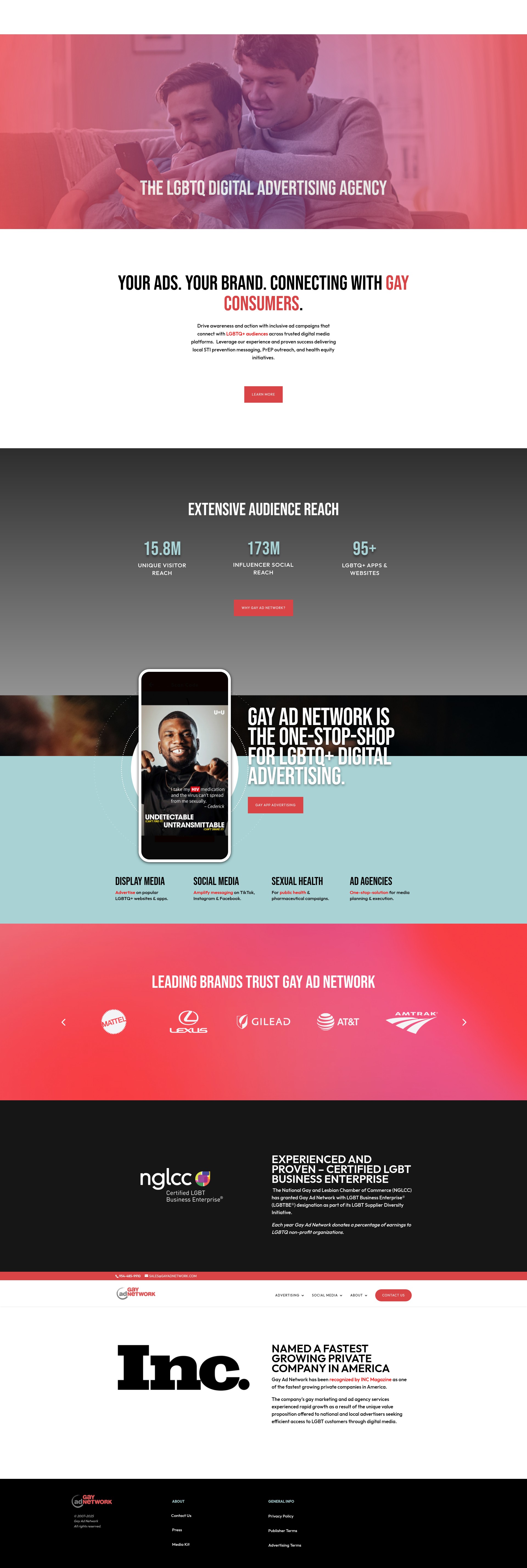 Screenshot of gayadnetwork.com