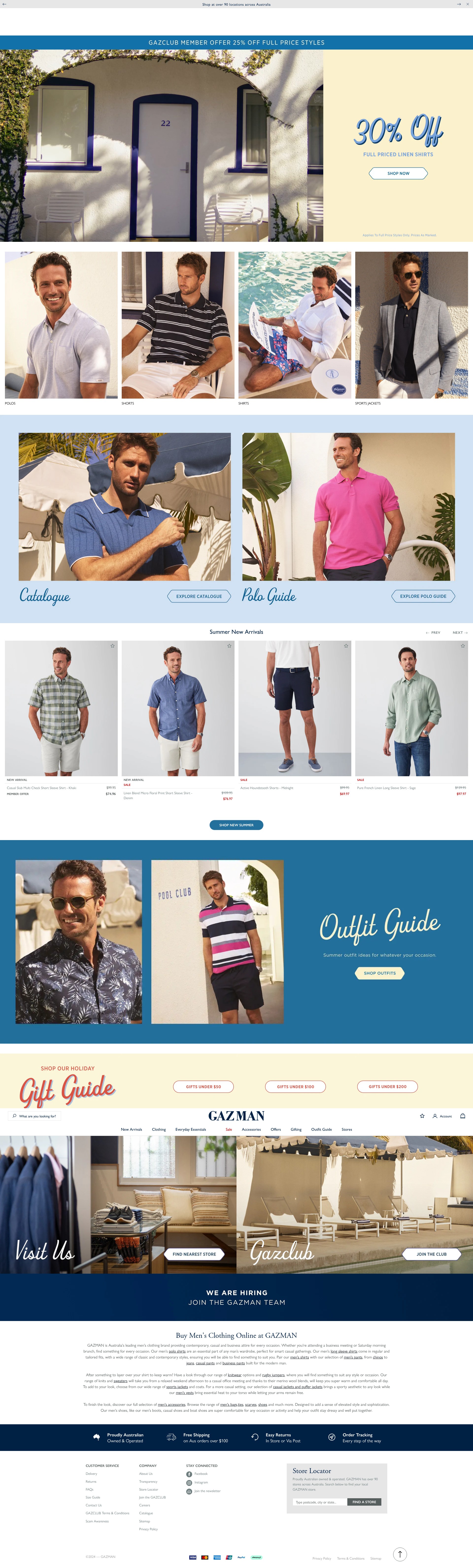 Screenshot of gazman.com.au