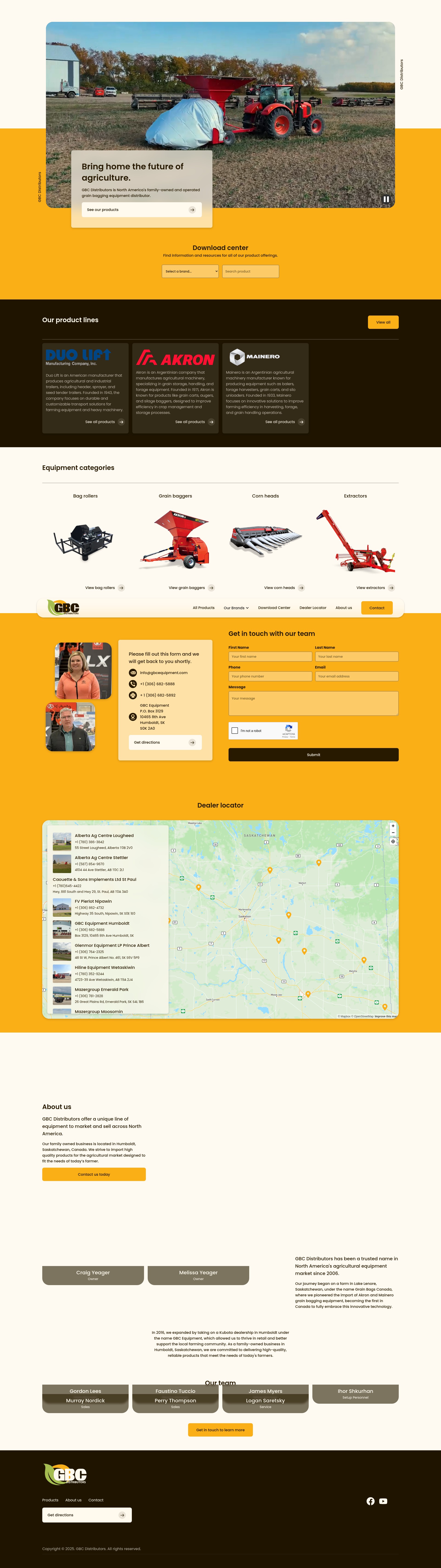 Screenshot of gbcdistributors.com