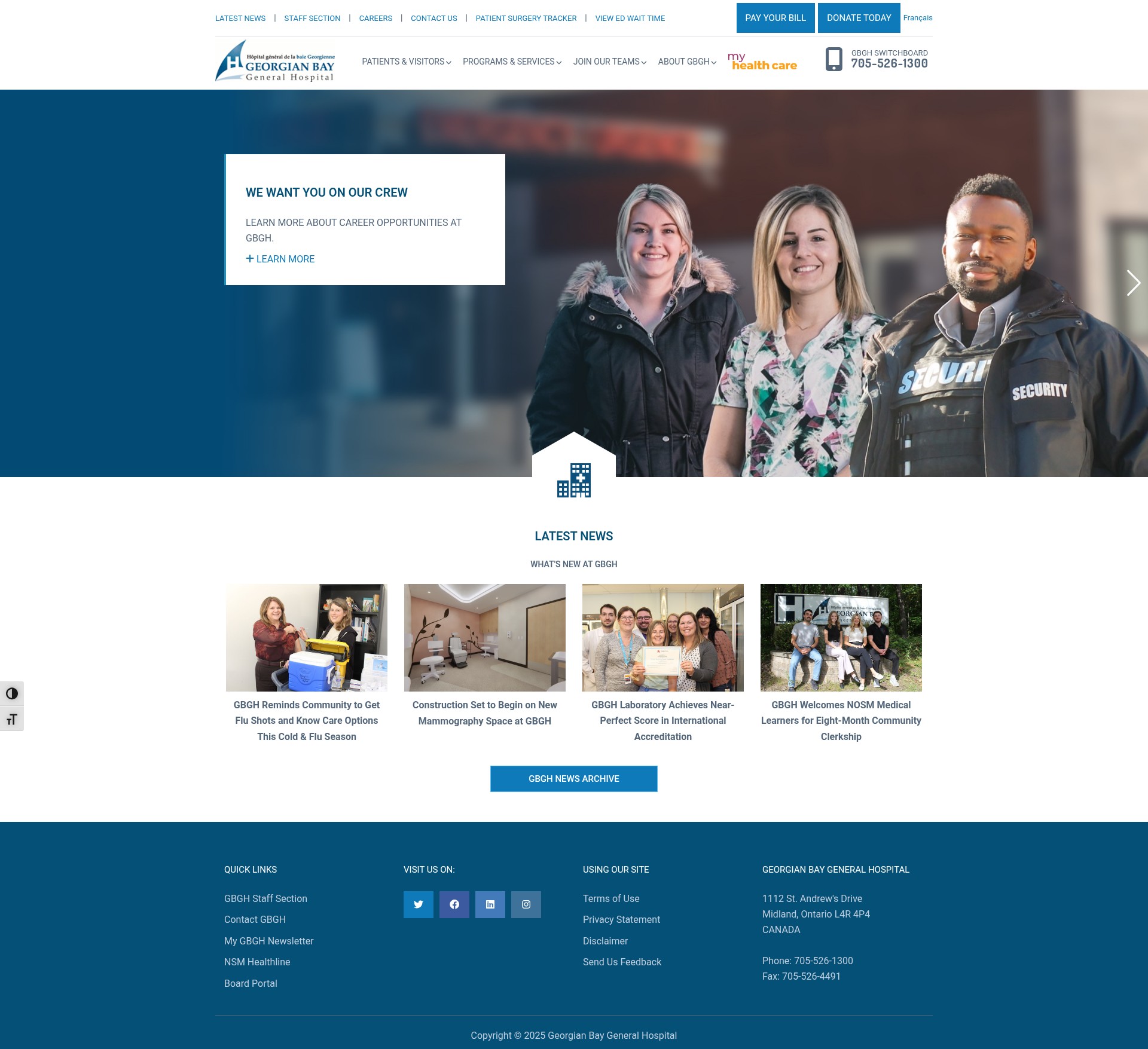 Screenshot of gbgh.on.ca