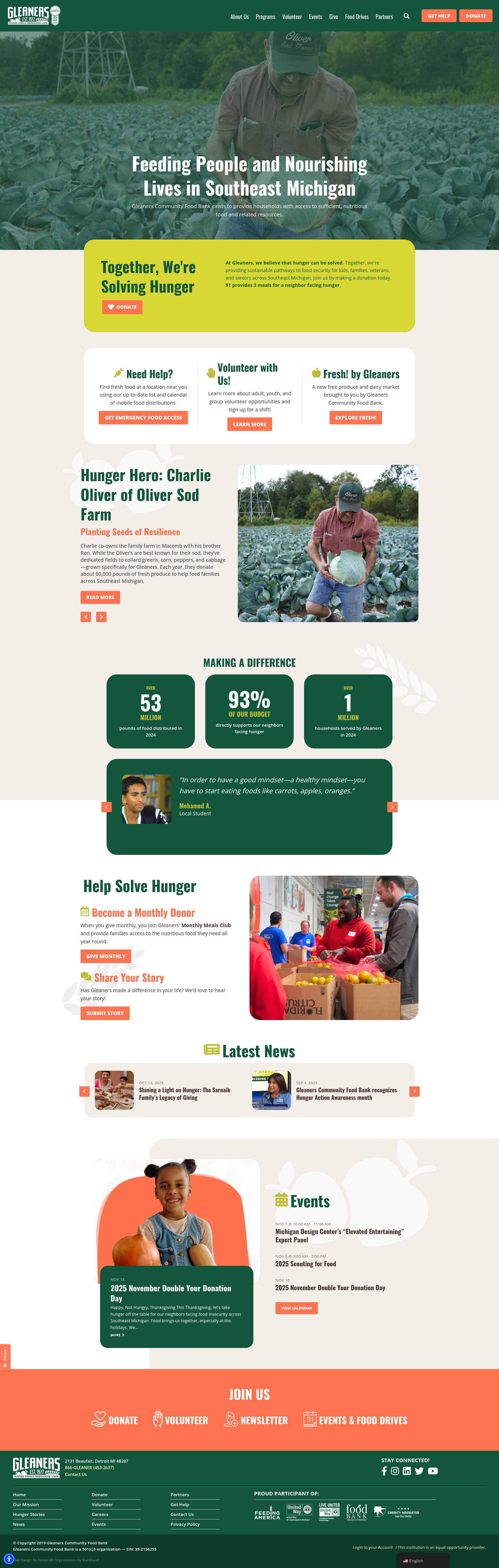Screenshot of gcfb.org