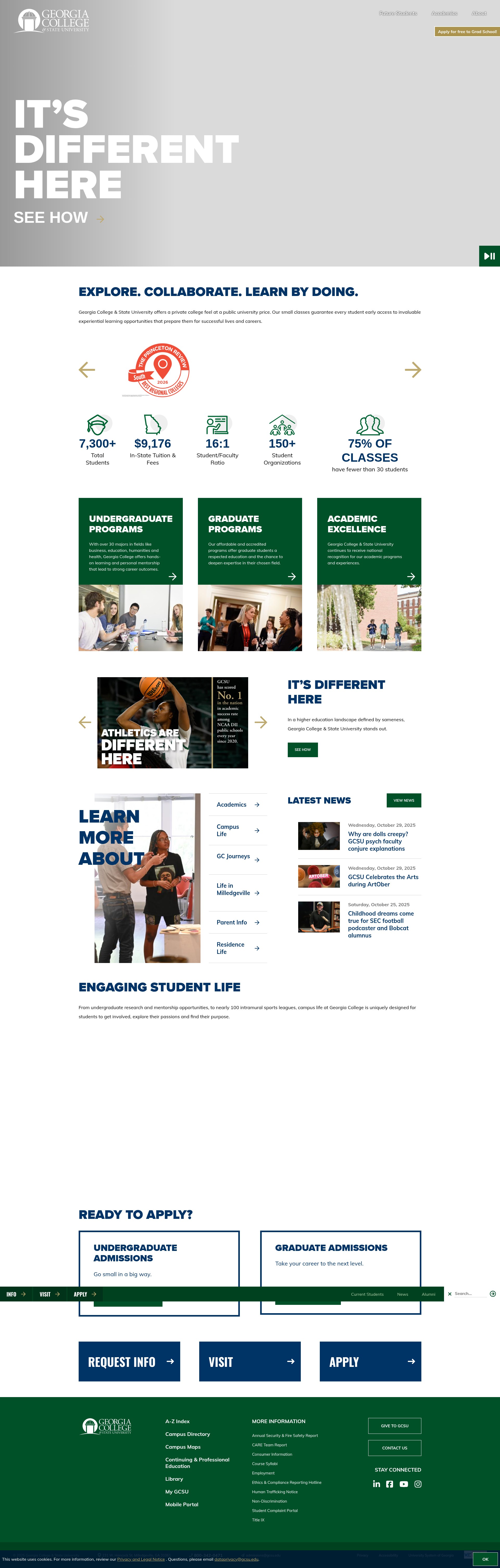 Screenshot of gcsu.edu