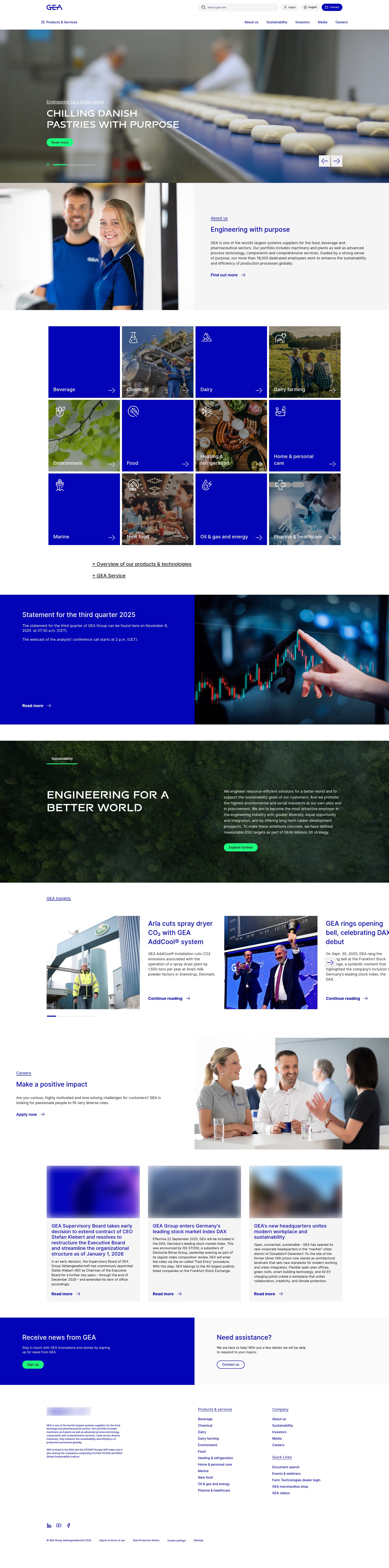 Screenshot of gea.com