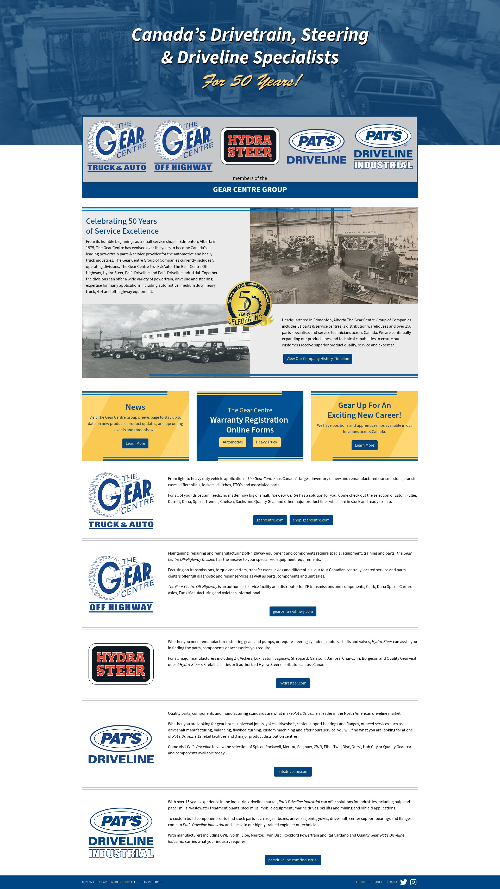 Screenshot of gearcentregroup.com