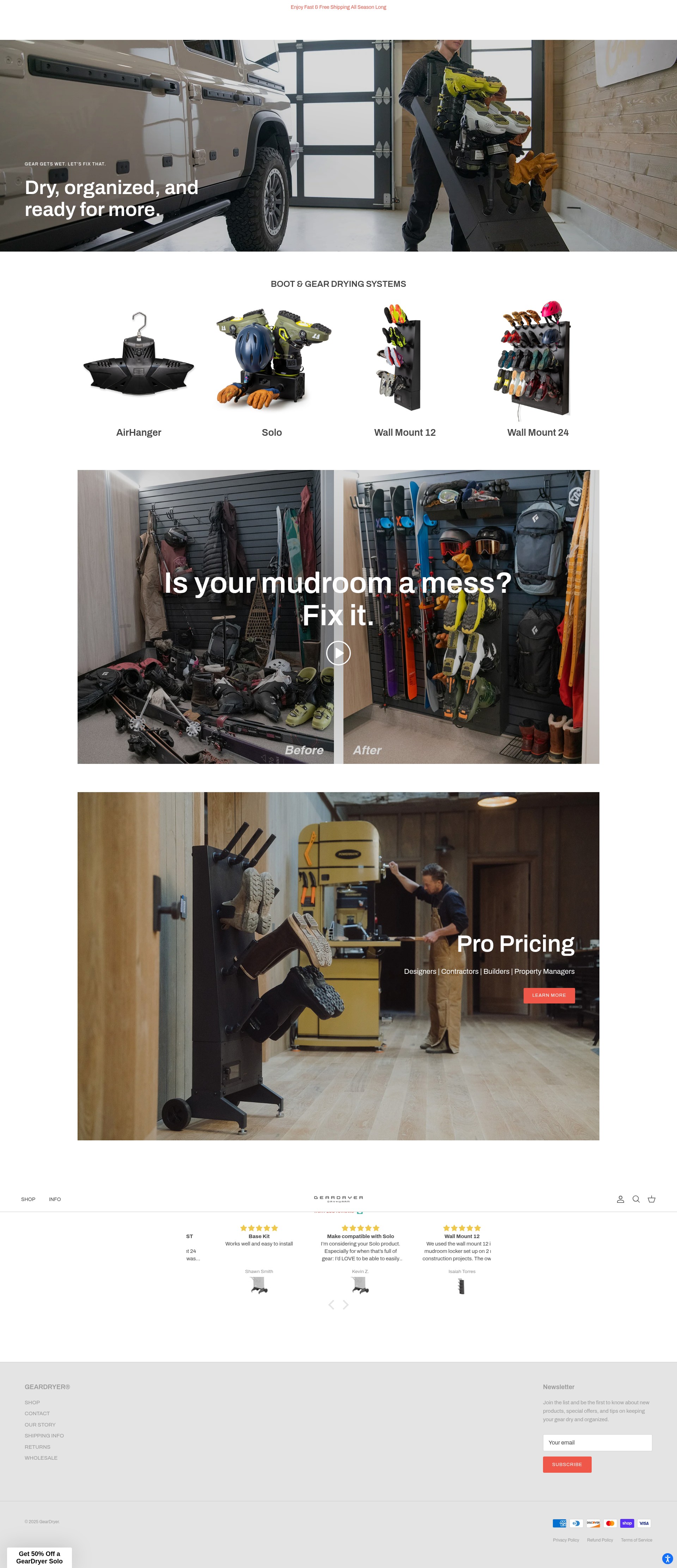 Screenshot of geardryer.com
