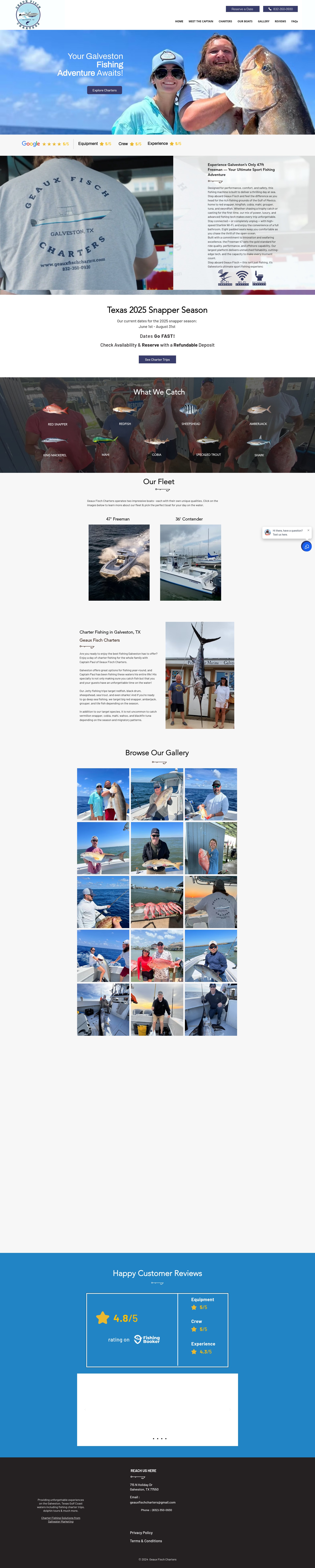 Screenshot of geauxfischcharters.com