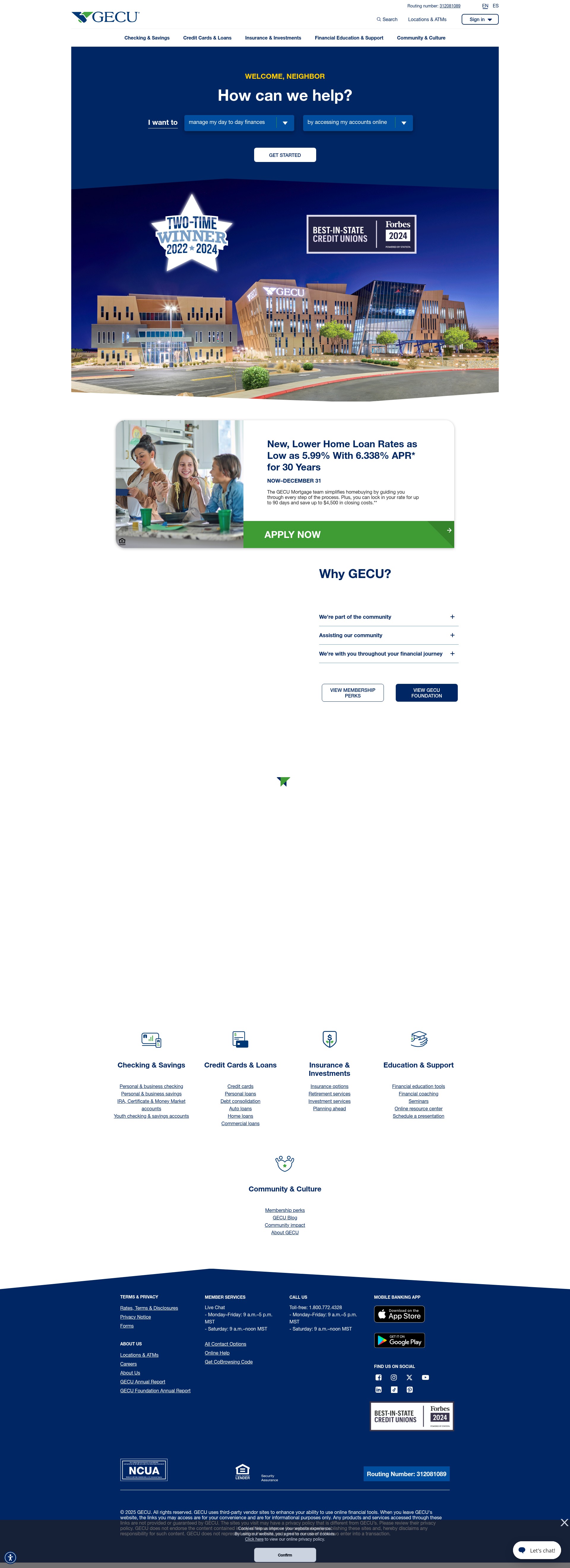 Screenshot of gecu.com