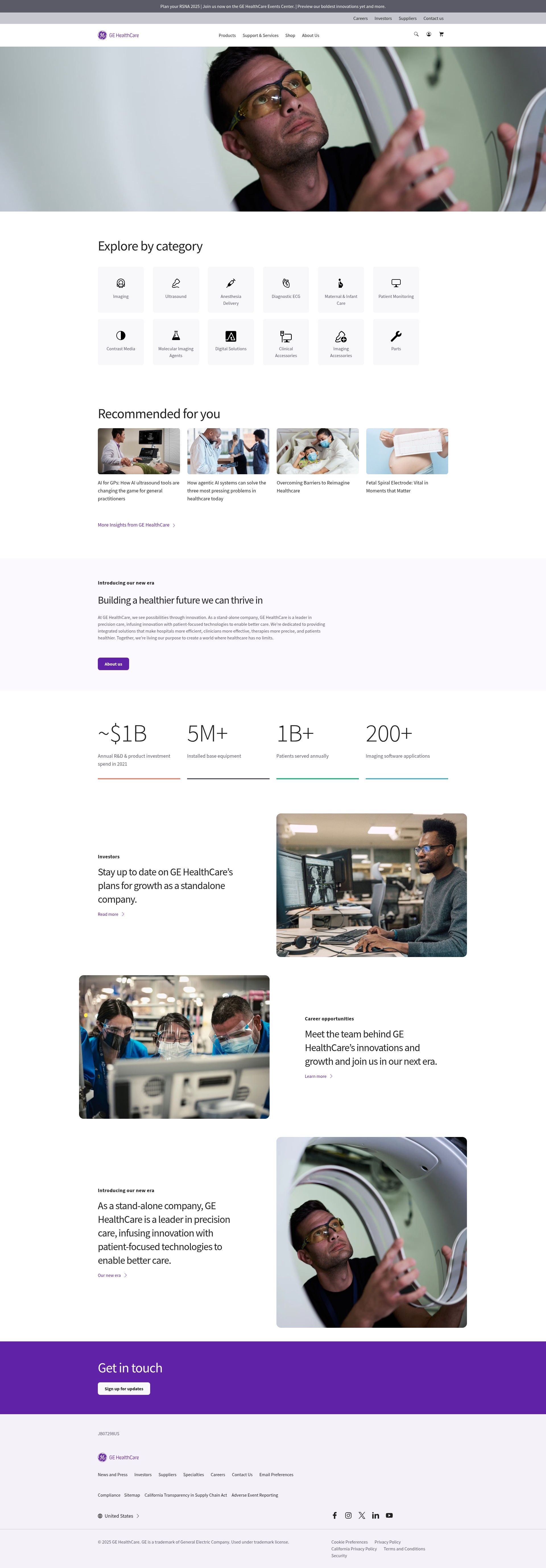 Screenshot of gehealthcare.com