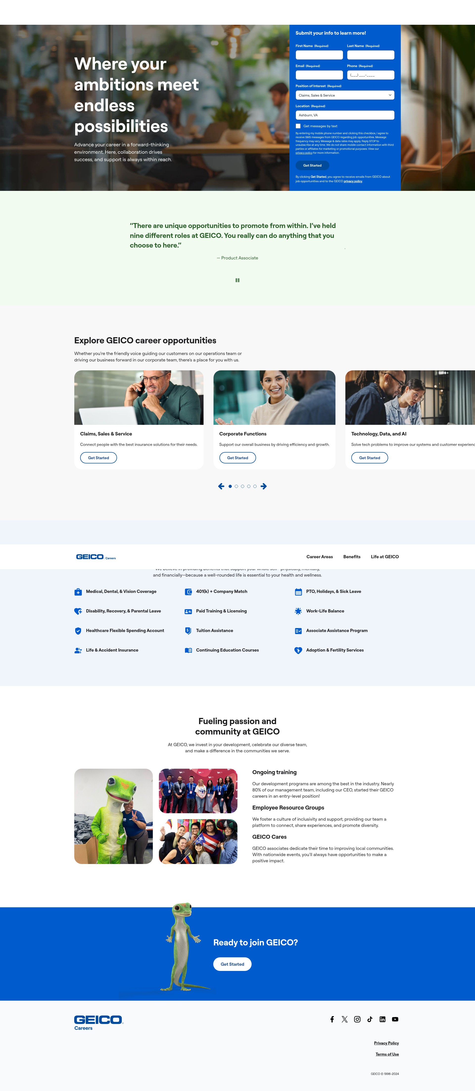 Screenshot of geico.workcast.io
