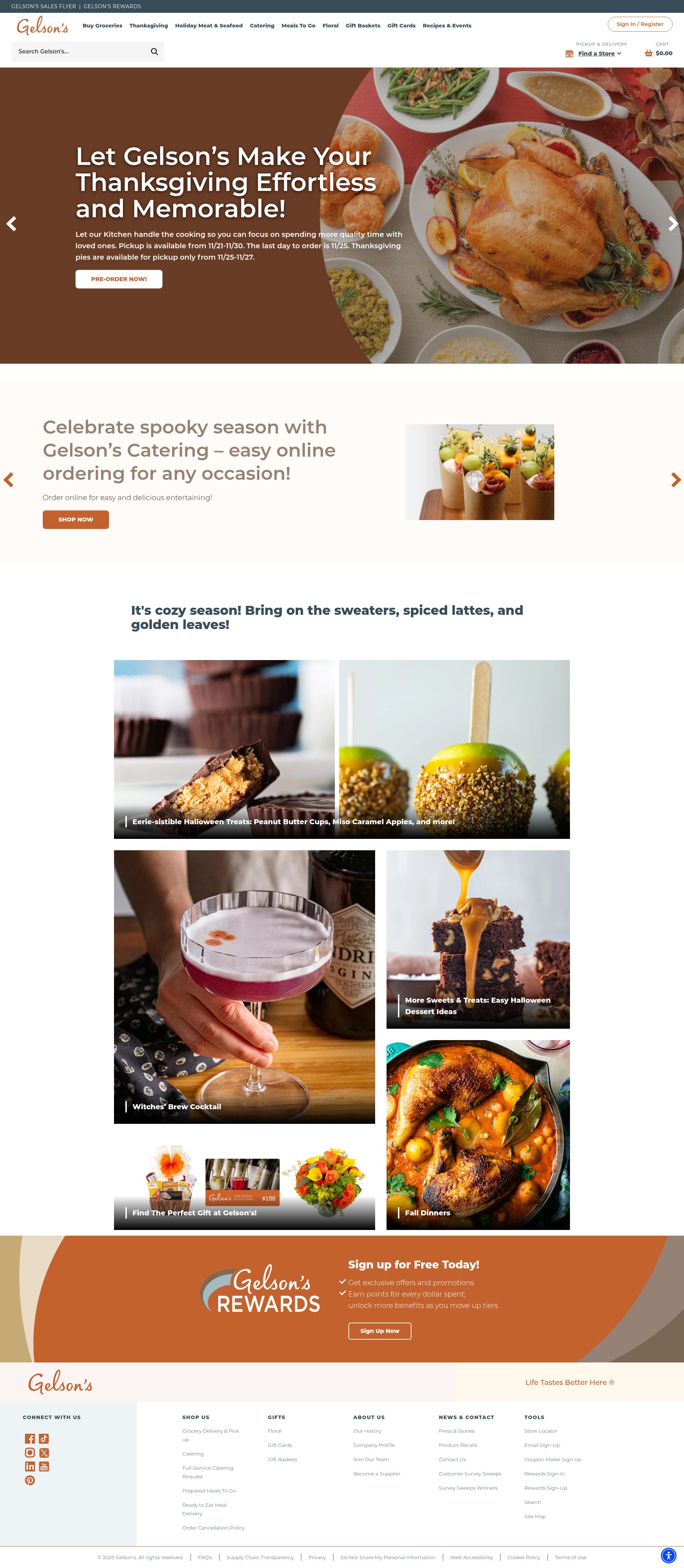 Screenshot of gelsons.com