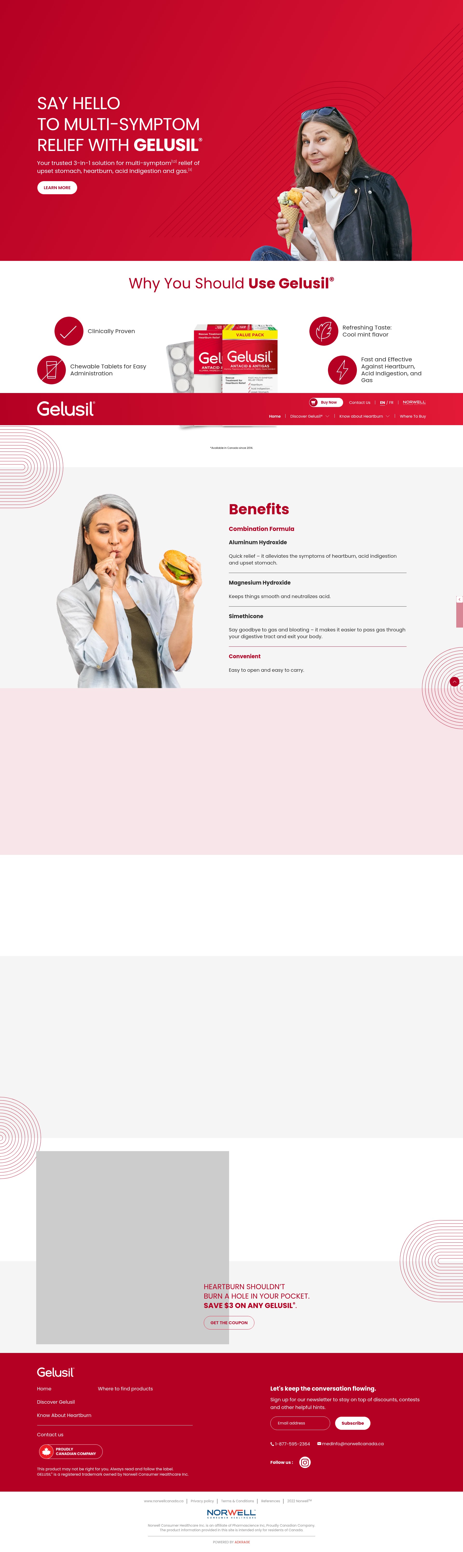 Screenshot of gelusil.ca